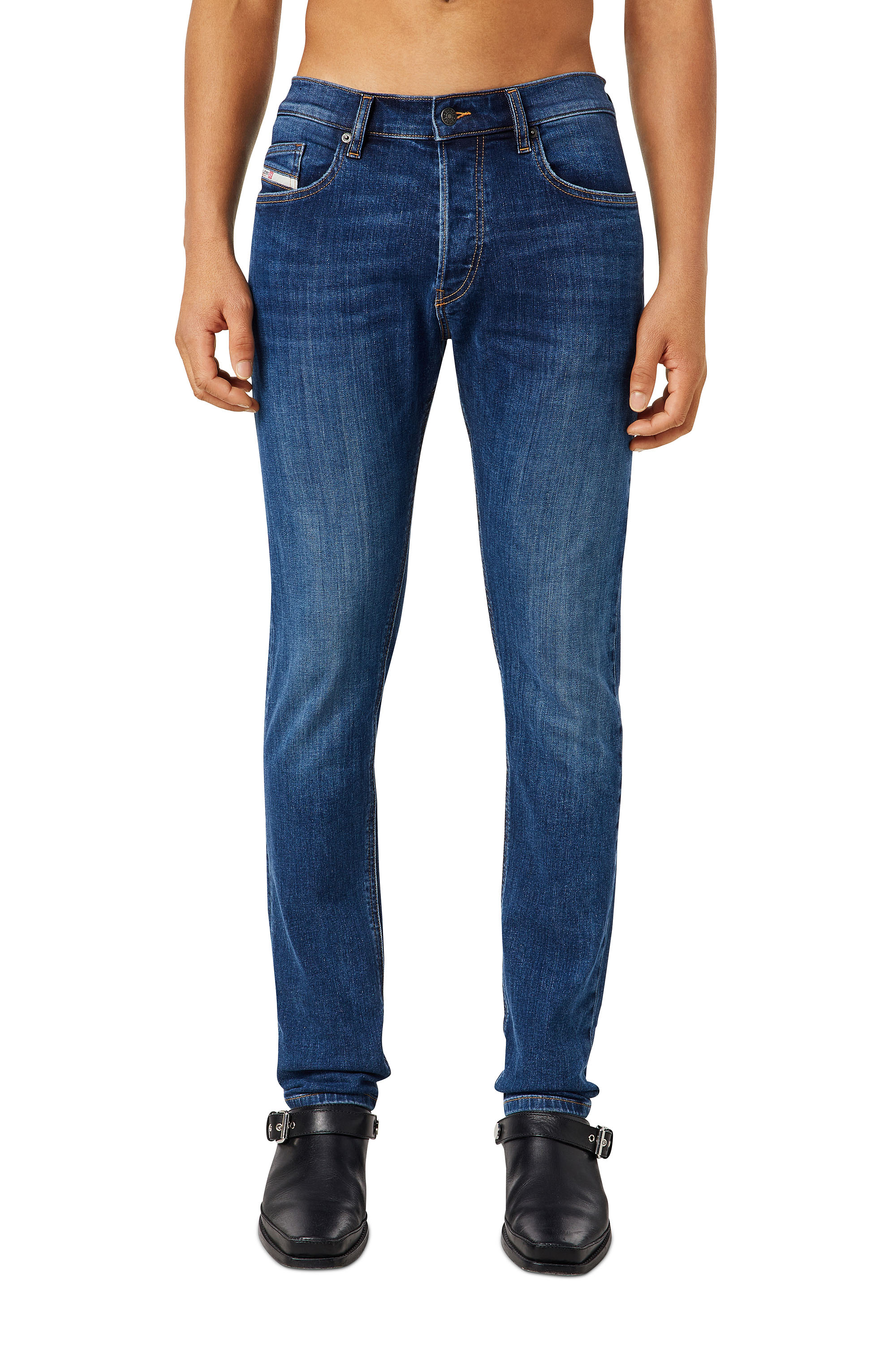 Diesel - D-Luster 0GDAN Slim Jeans, Blu medio - Image 1