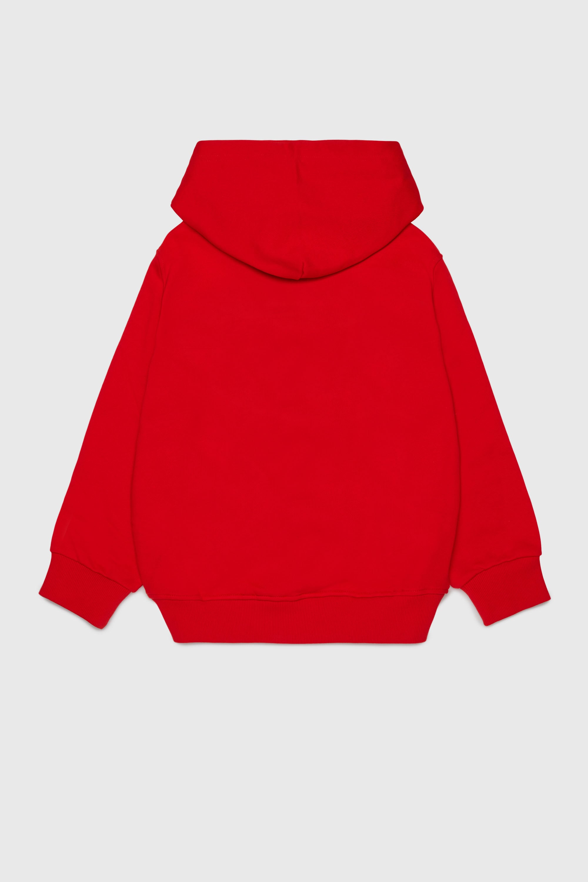 Diesel - SVELLYHOOD OVER, Hoodie con stampa Oval D bicolore Uomo in Rosso - 2