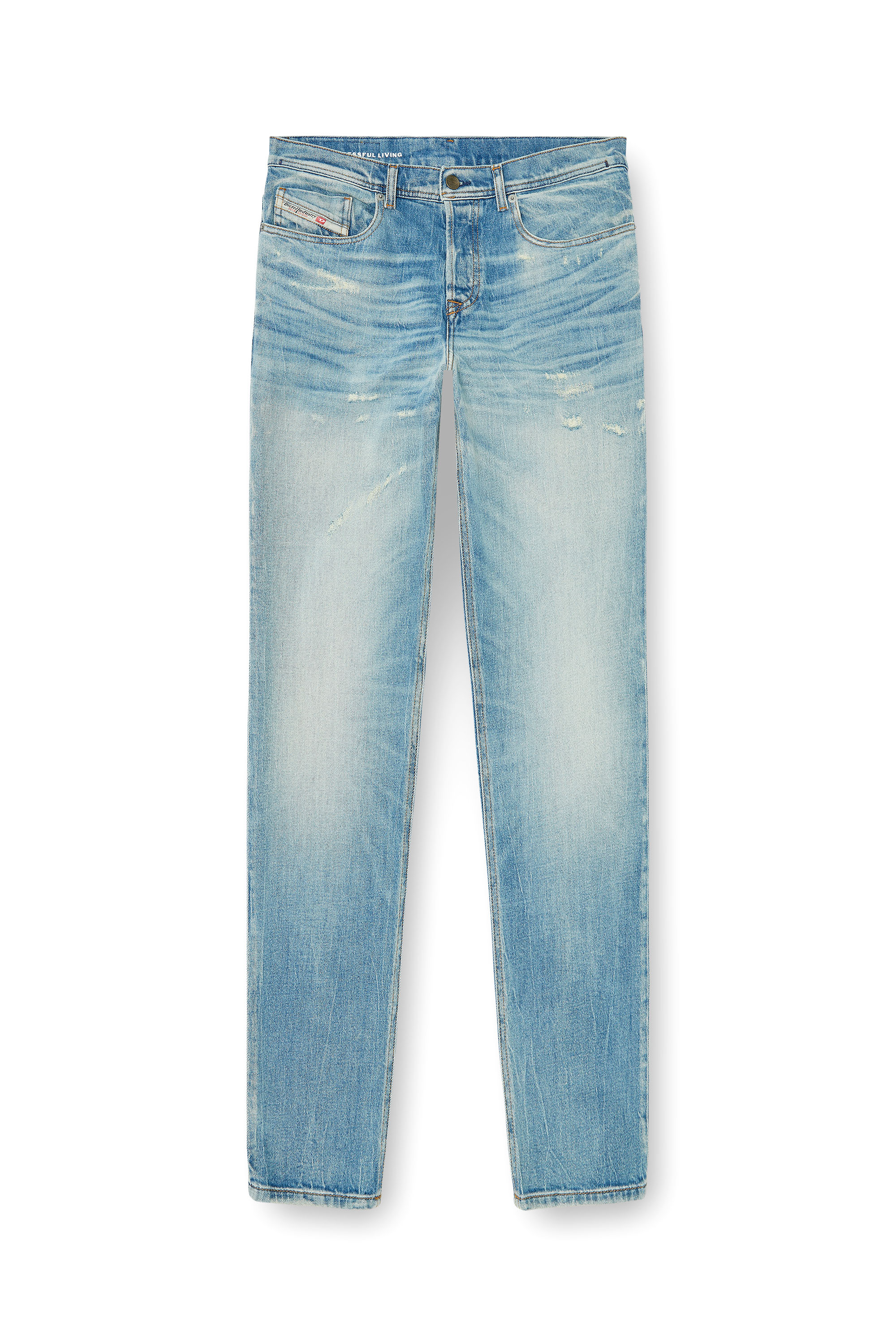 Diesel - Regular Jeans 2023 D-Finitive 09P33 Uomo, Blu Chiaro - Image 3