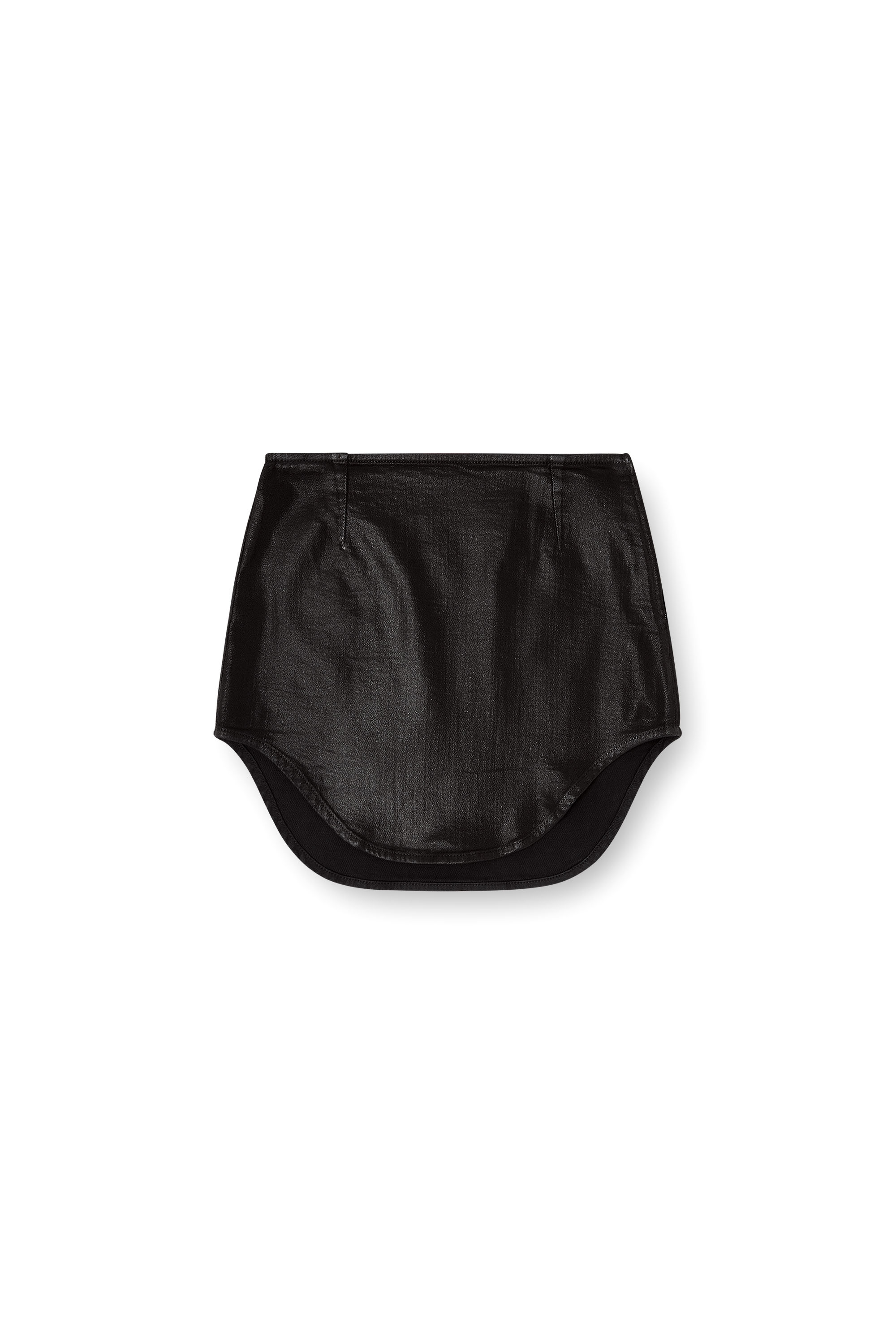 Diesel - DE-VANY JOGG, Minigonna in JoggJeans lucidi con finitura spalmata Donna in Nero - 3