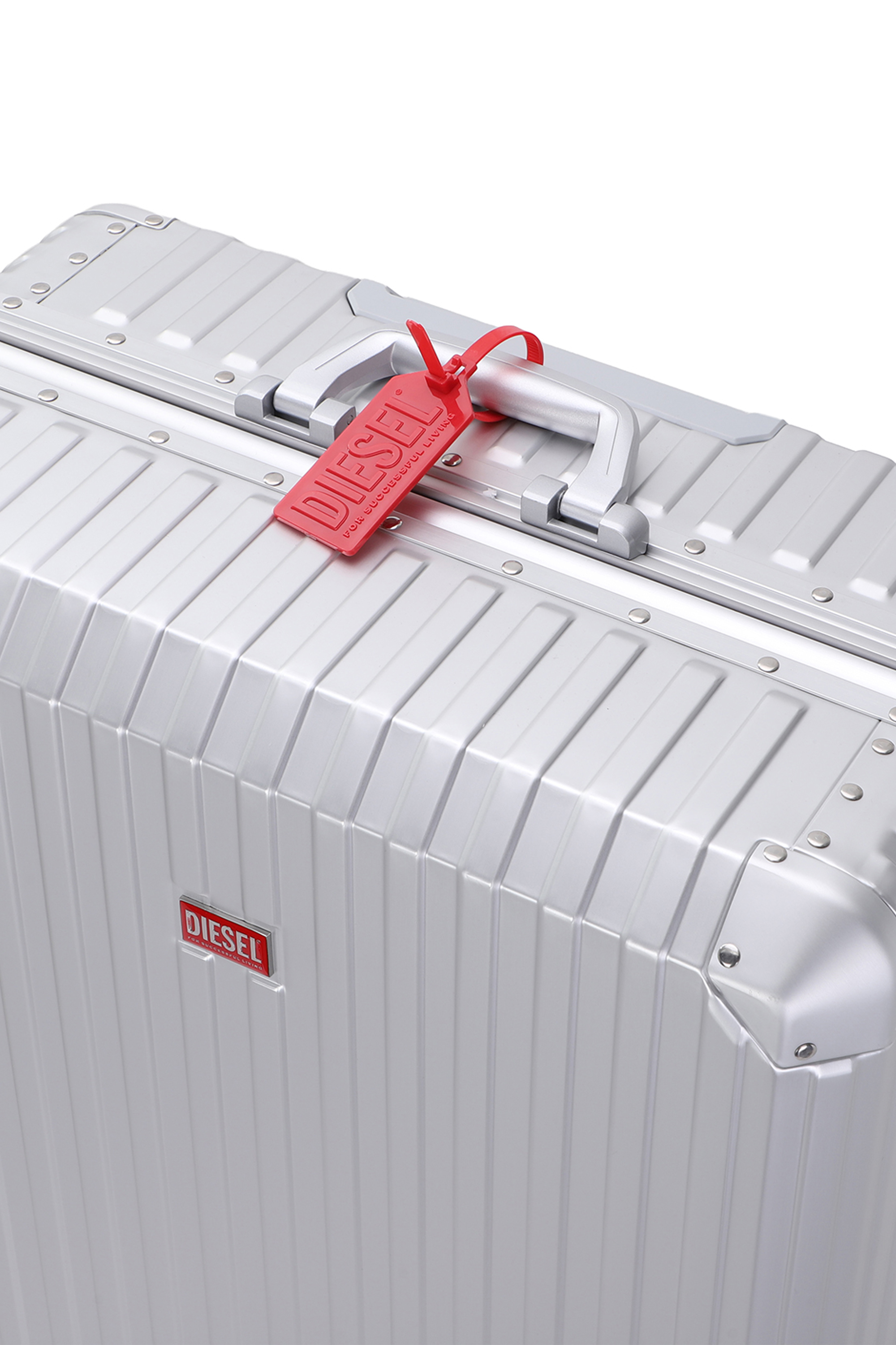 Diesel - DIESEL ALUMINUM TROLLEY- DSL002, Valigia in alluminio taglia L Unisex in Argento - 2