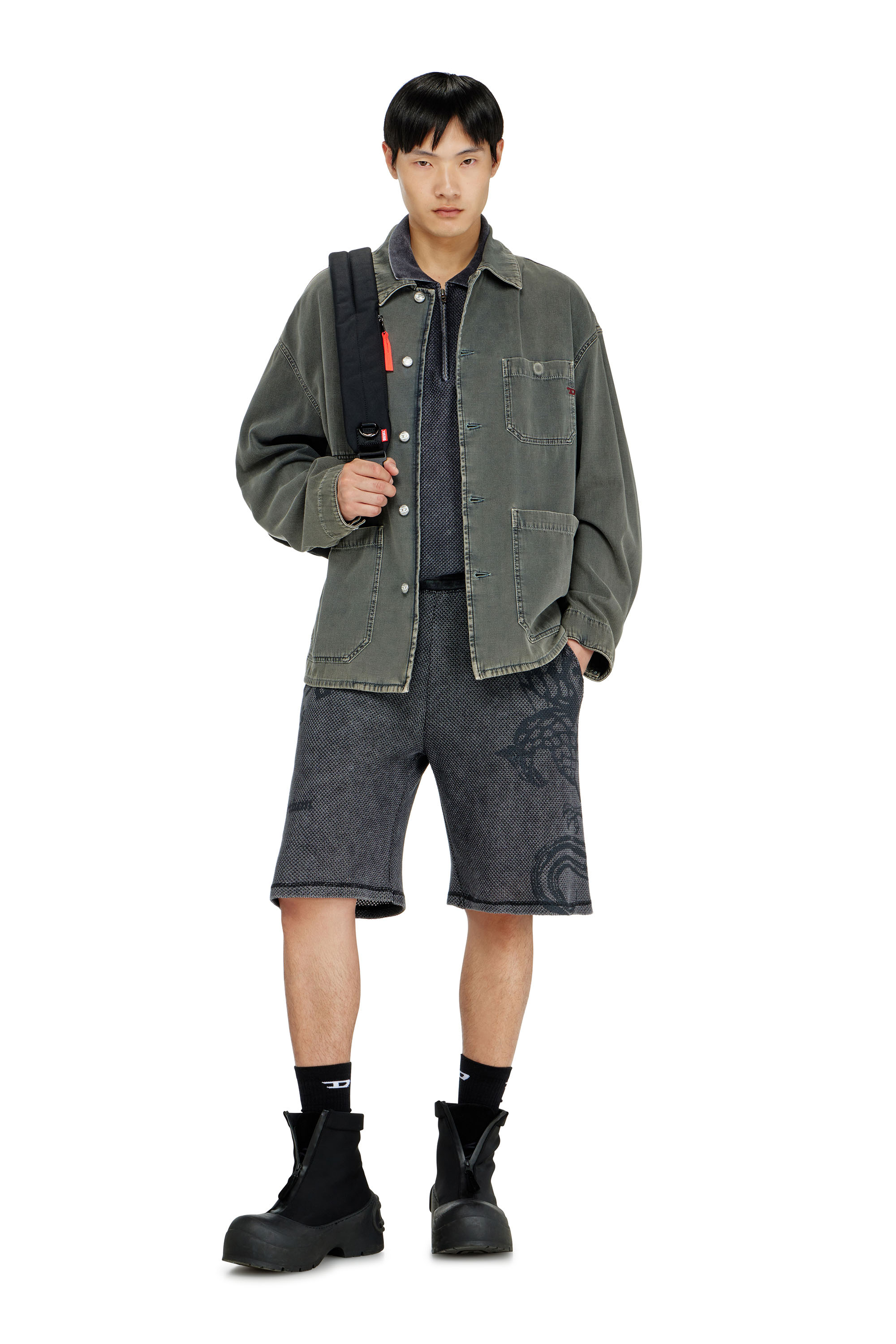 Diesel - P-ERRY, Shorts in cotone mesh con stampe Uomo in ToBeDefined - 1