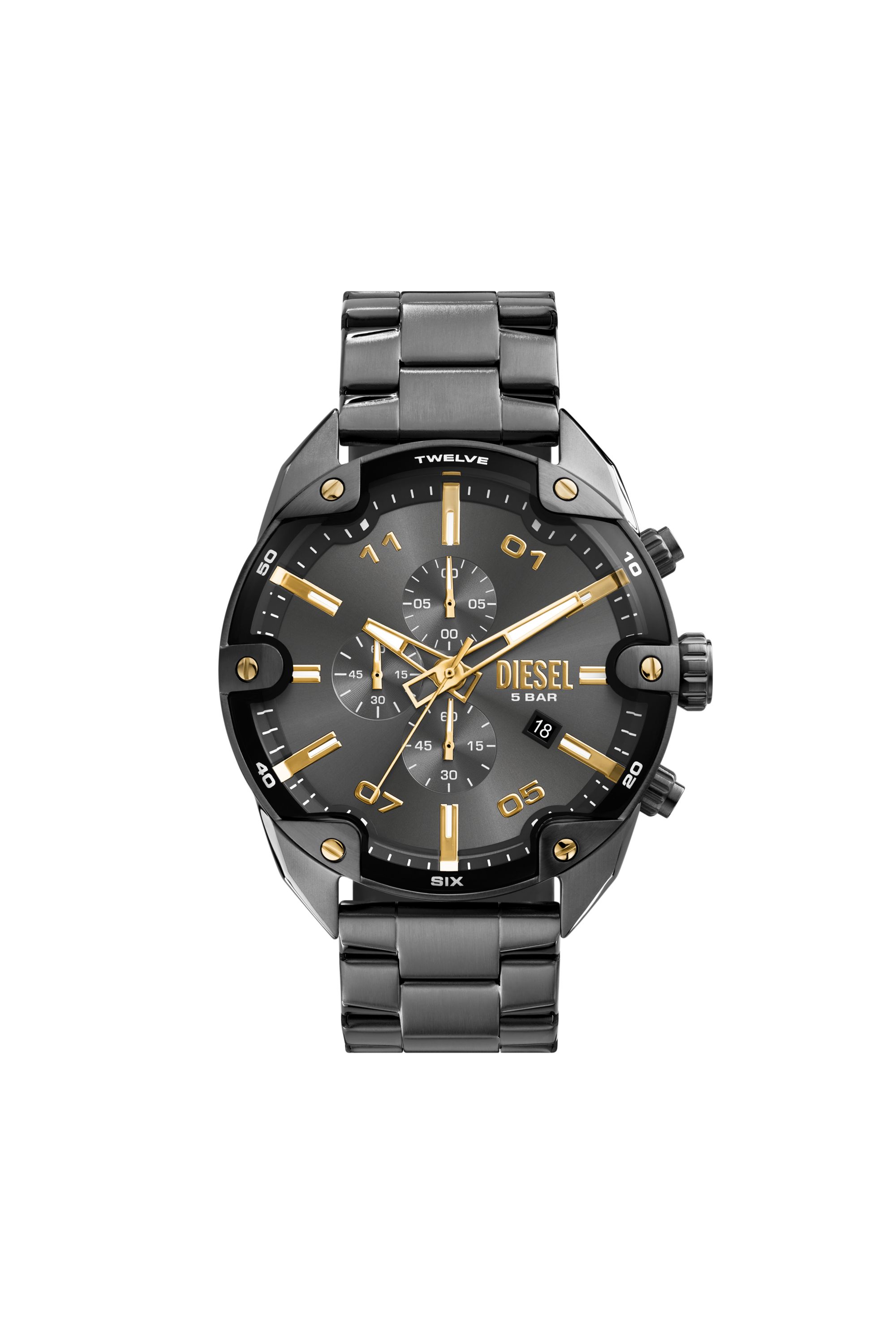 Diesel - DZ4669, Orologio Spiked in acciaio inossidabile bicolore Uomo in Grigio - 1