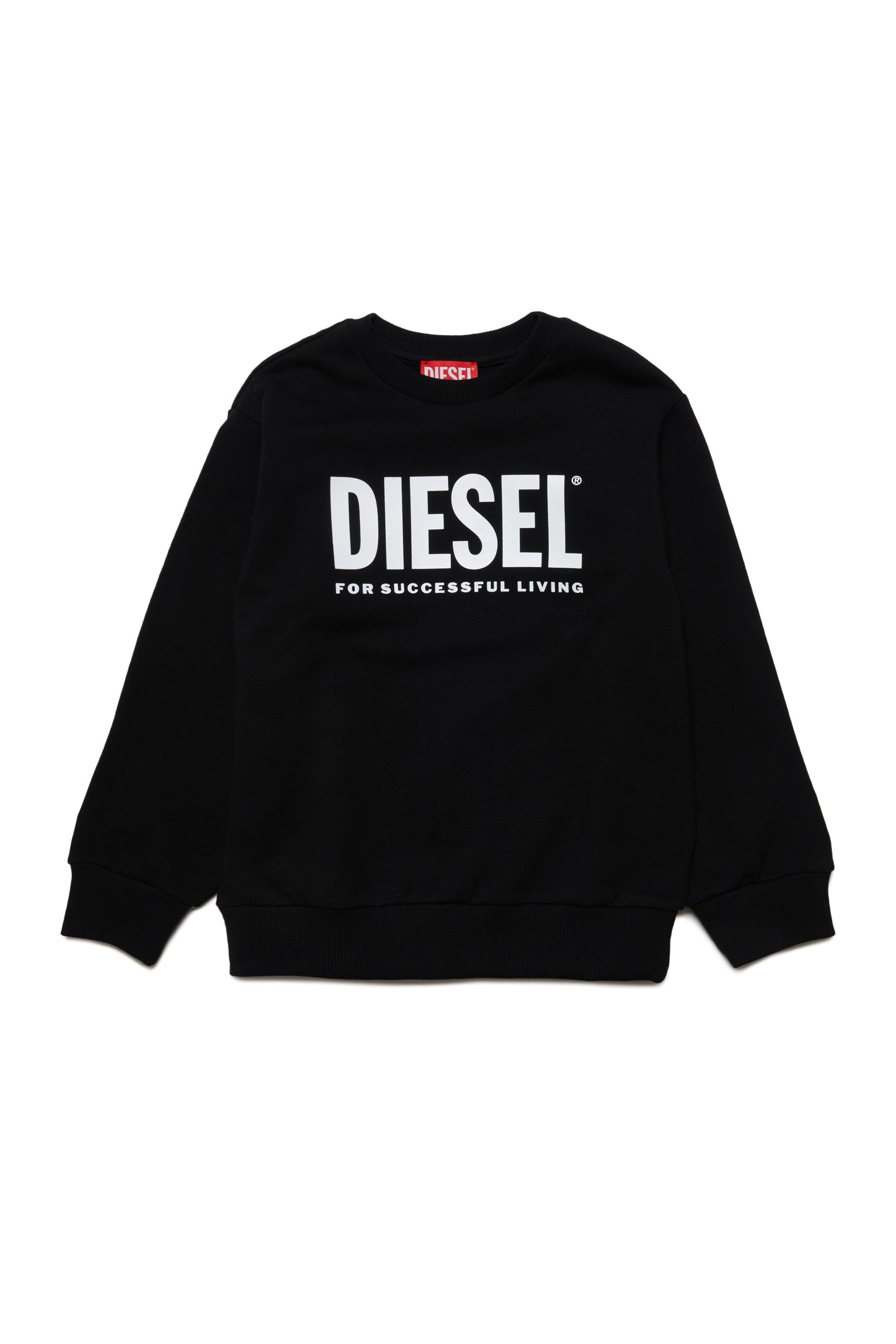 Diesel - LSFORT DI OVER, Unisex Sweatshirt with logo print in Black - Image 1