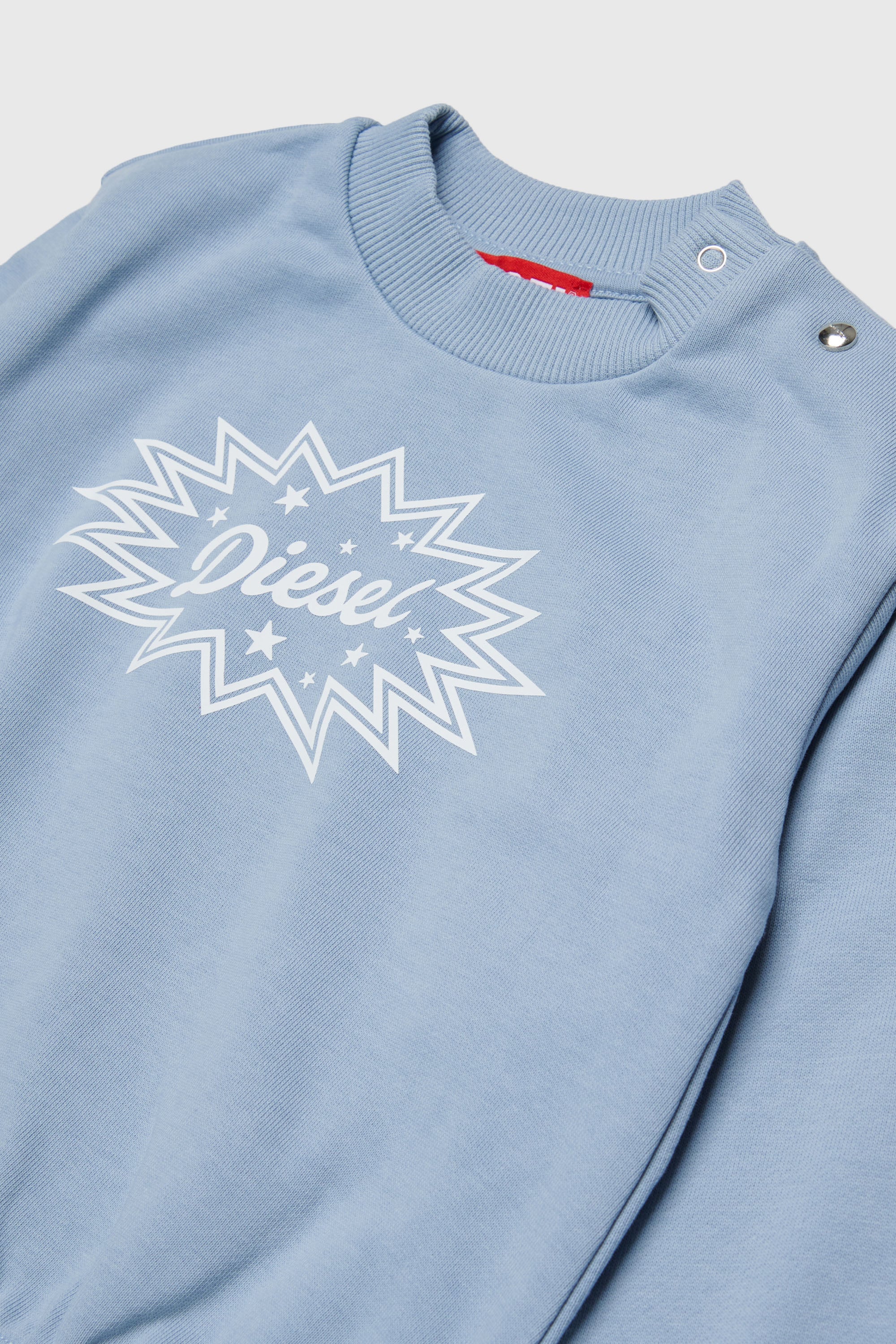 Diesel - SFUMB, Felpa in cotone con stampa logo starburst Donna in Blu - 3