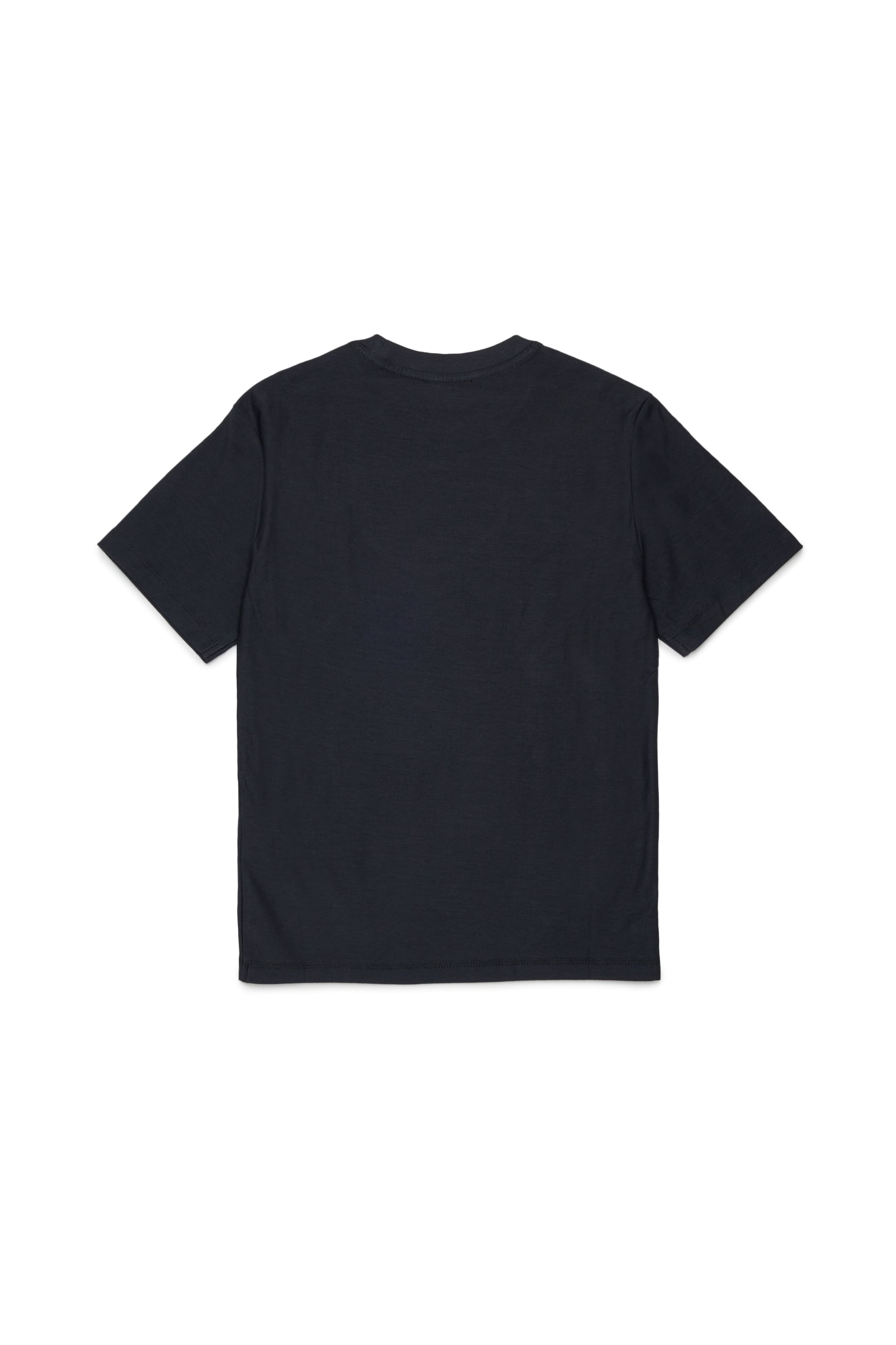 Diesel - TFRIT OVER, T-shirt con logo Oval D ed effetto streaky Uomo in Nero - 2