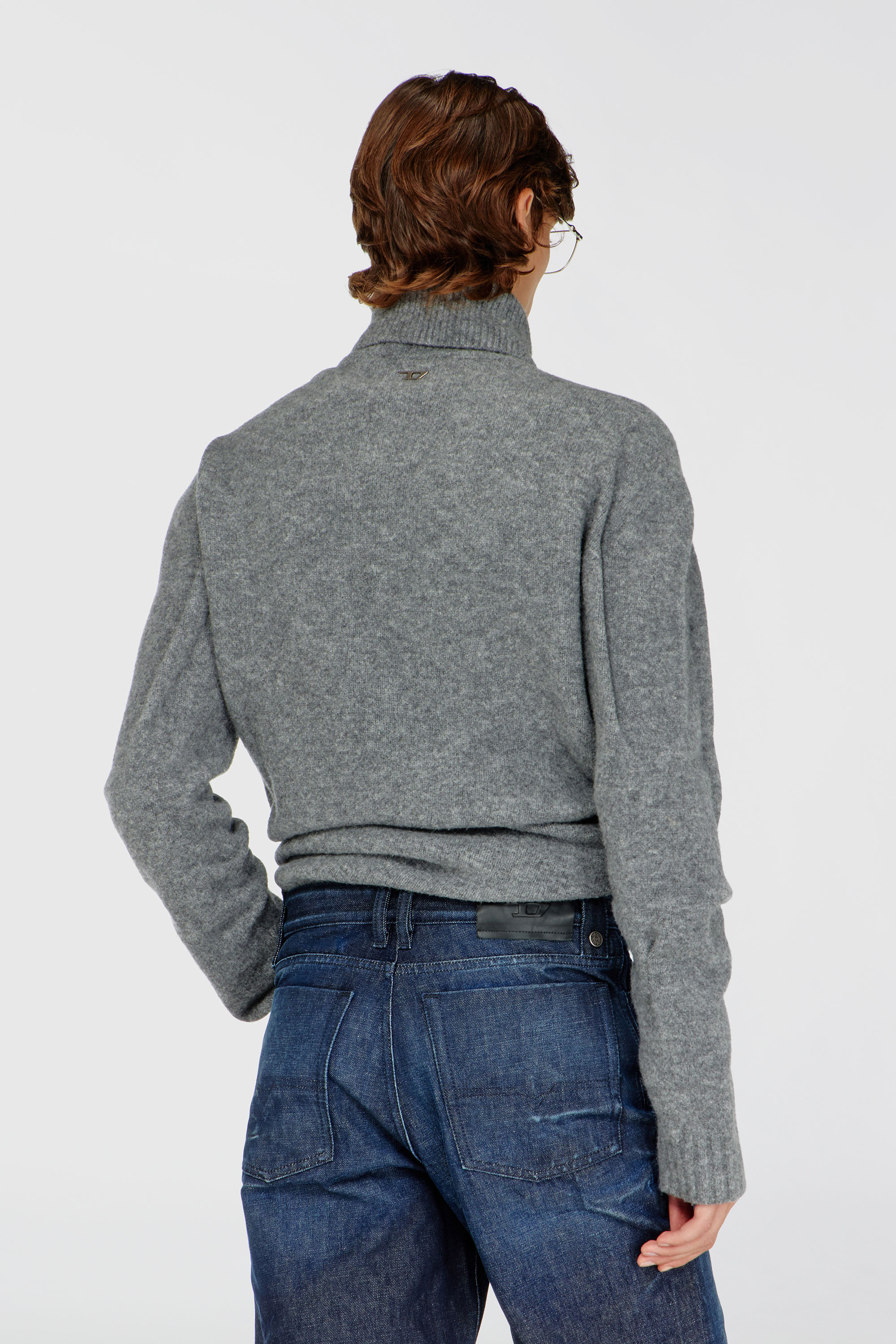 Diesel - K-ANDREW, Maglione con bottoni al collo in maglia cotta effetto stropicciato Uomo in ToBeDefined - 4