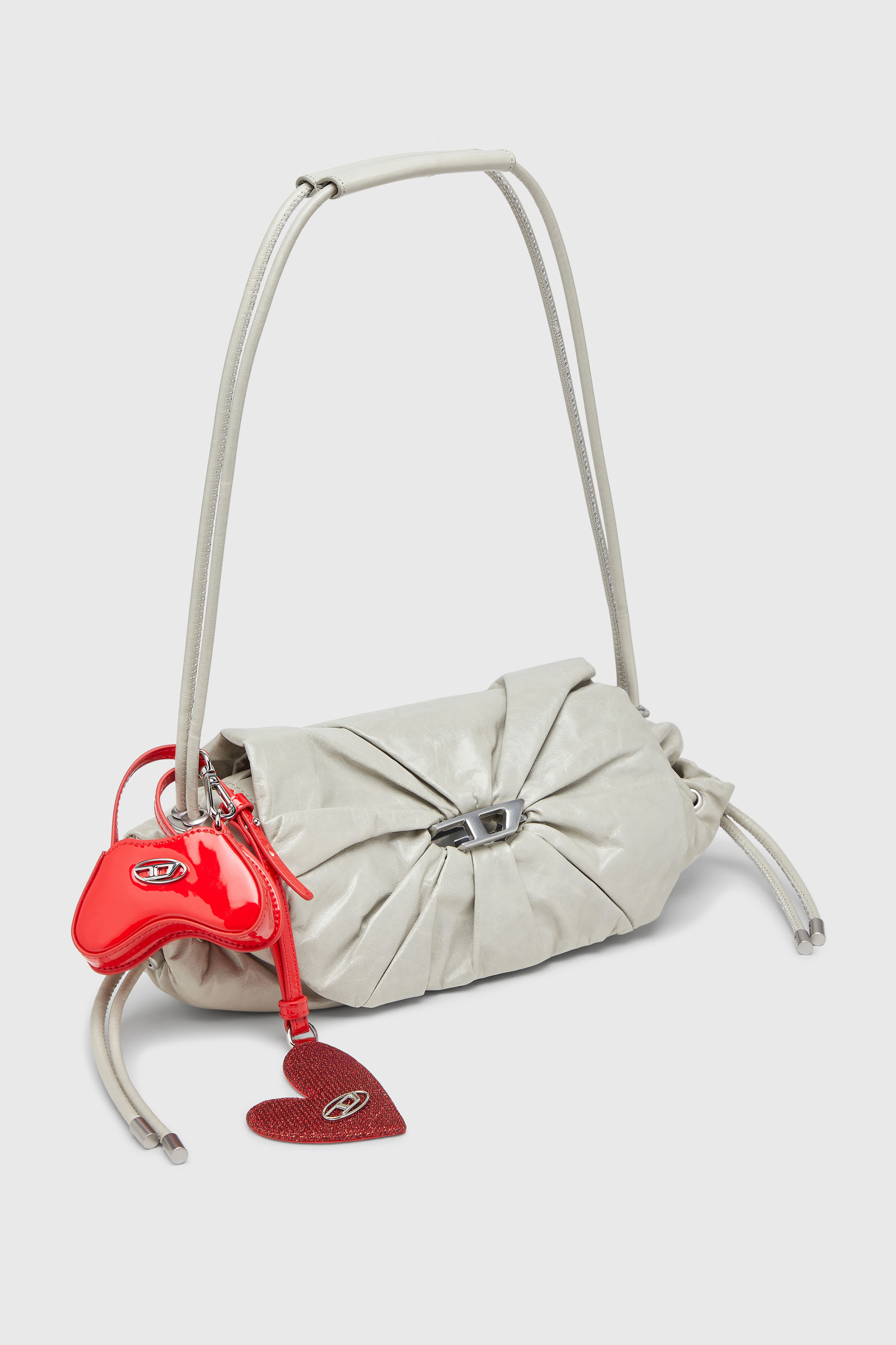 Diesel - PLAY MIRROR, Ciondolo a cuore con logo in metallo Donna in Rosso - 2