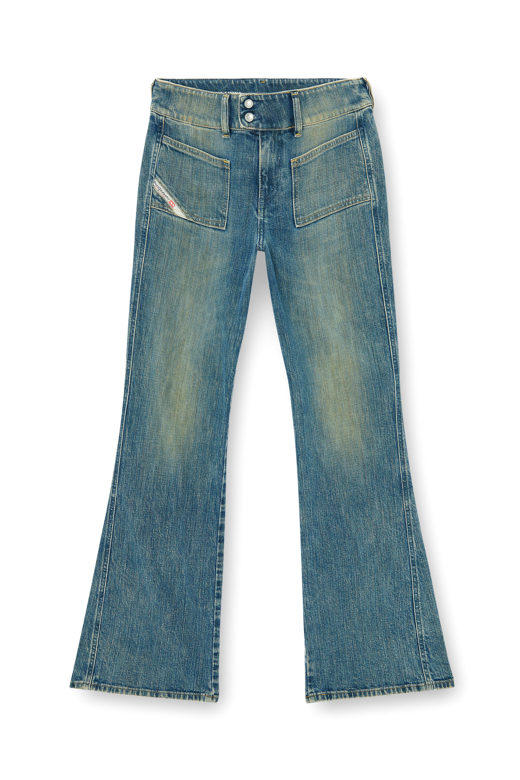 Diesel - Bootcut Jeans D-Hush 007EJ Donna, Blu medio - Image 6