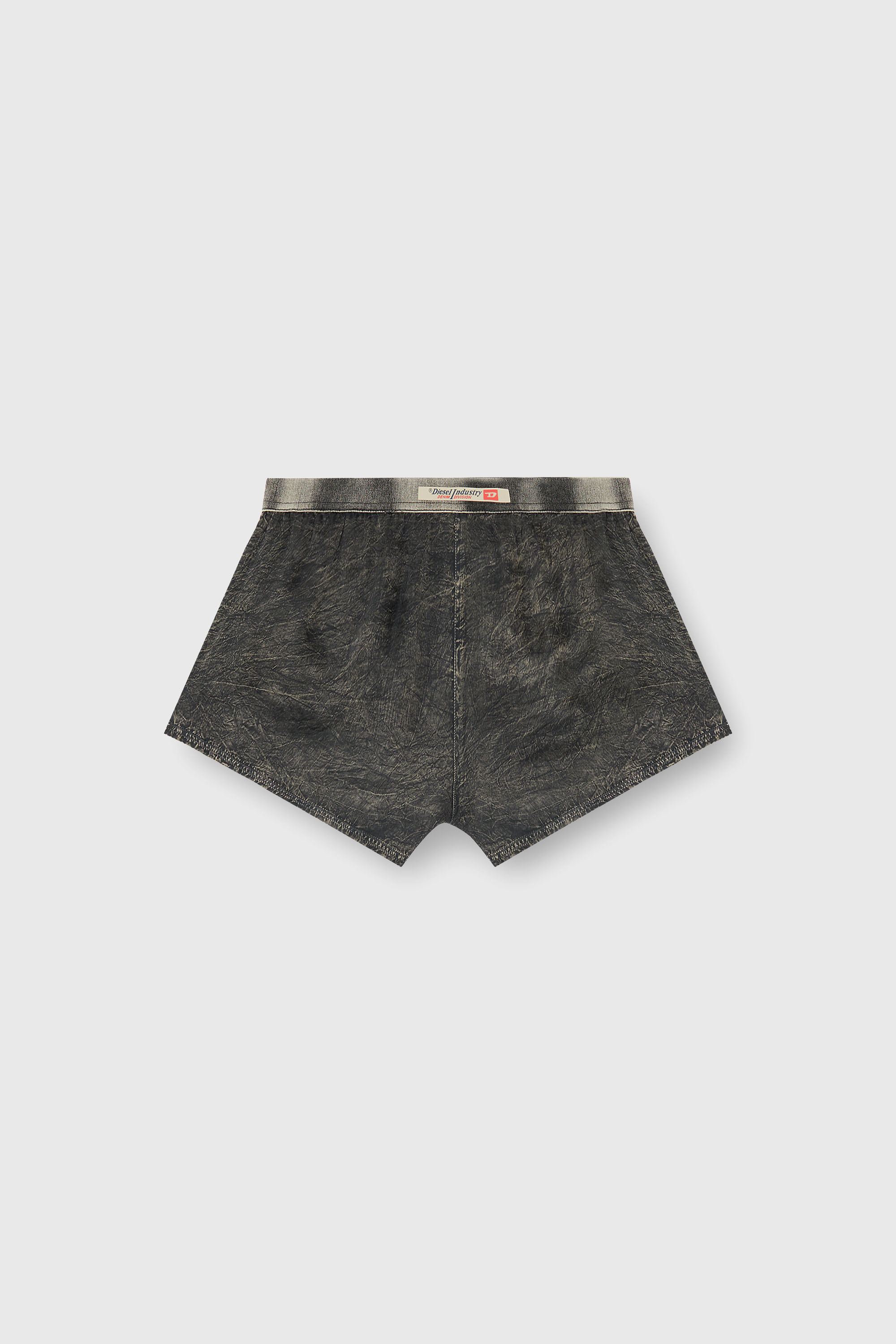 Diesel - SURYA-DNM, Pantaloni corti in viscosa lavorata fluida Donna in Grigio - 2