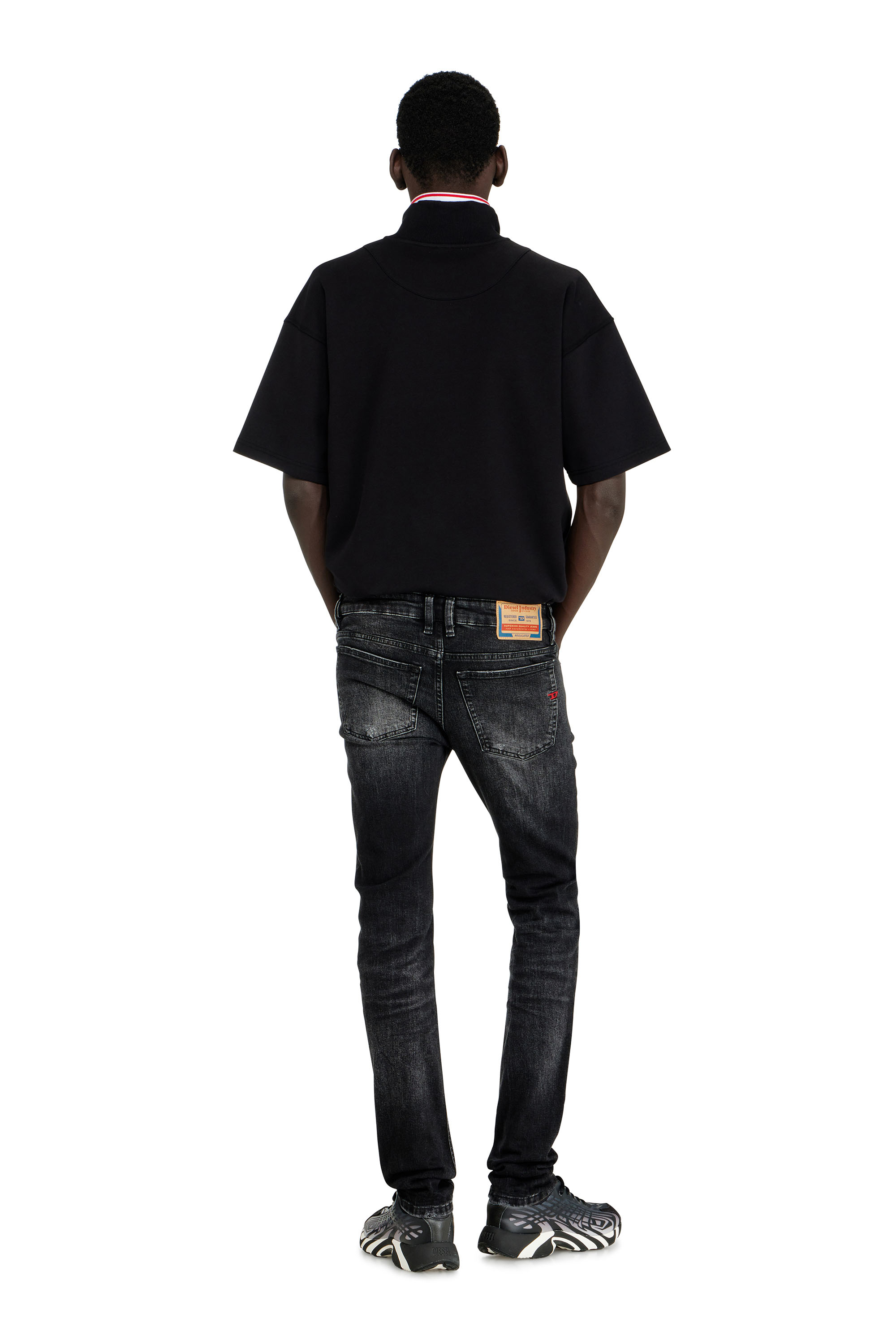 Diesel - Skinny Jeans 1979 Sleenker 0DBDP Uomo, Nero/Grigio scuro - Image 4