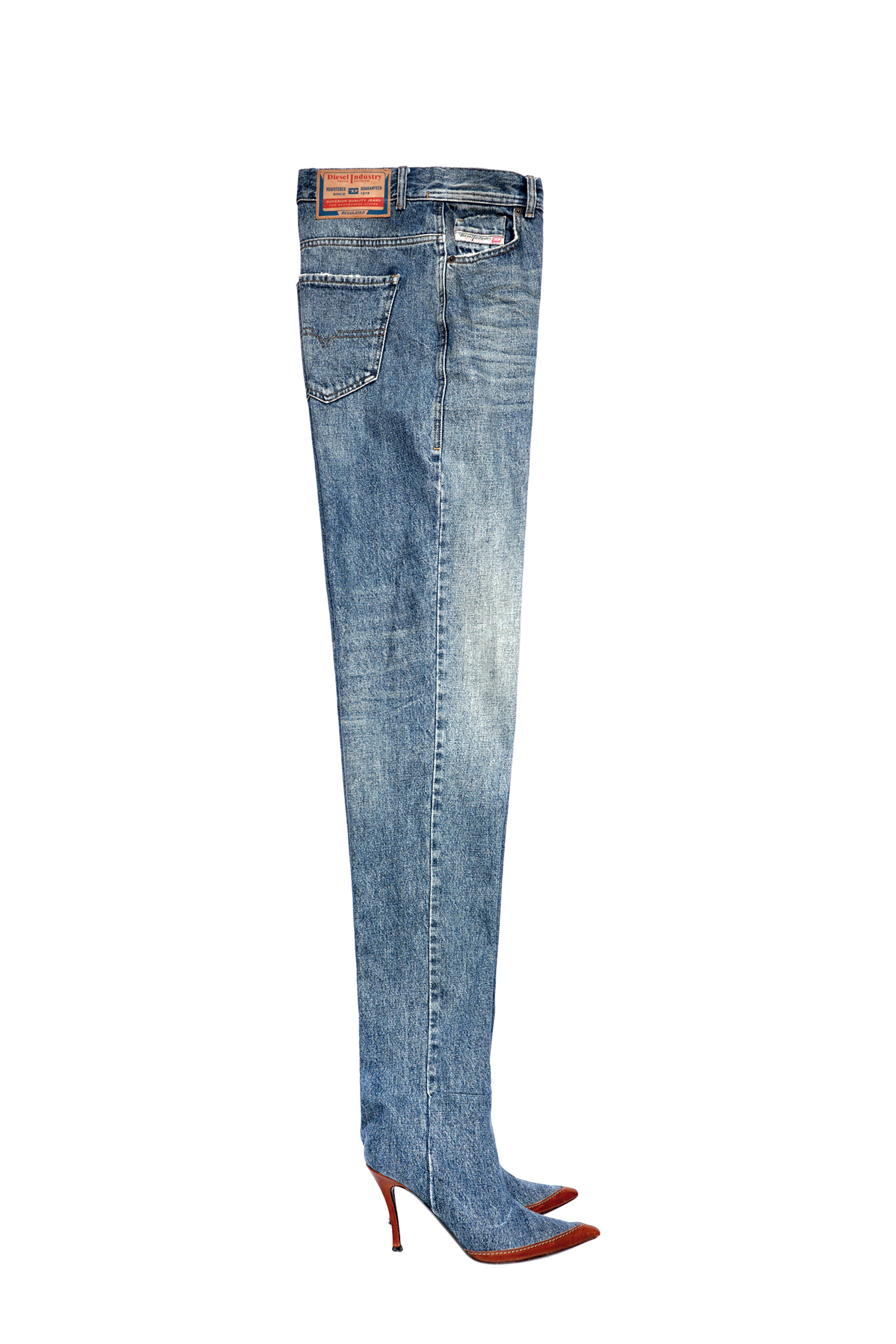 Diesel - Straight Jeans 1956 D-Tulip 007A7, Blu medio - Image 3