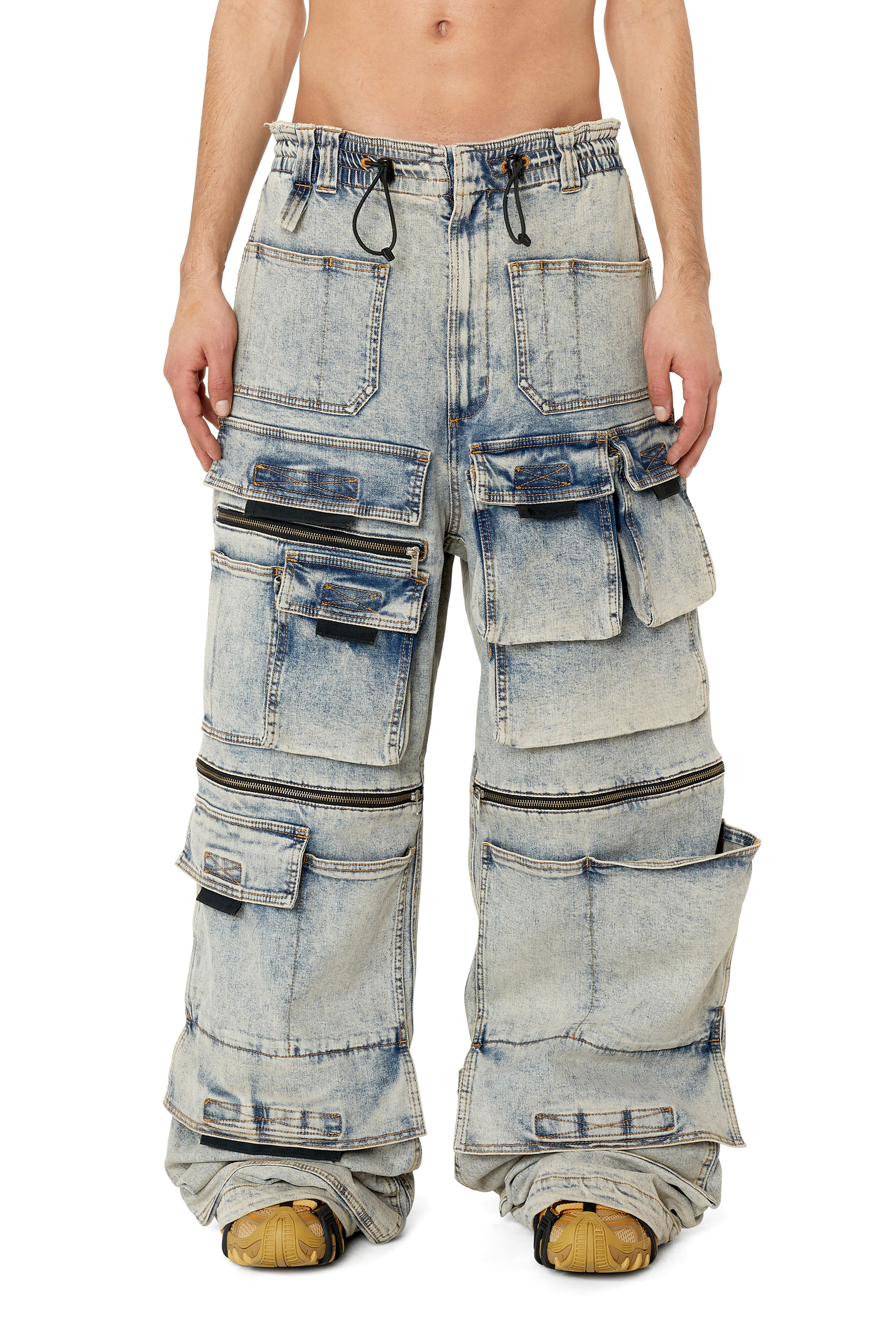 Diesel - Straight Jeans D-Onlypockets 09F12, Blu medio - Image 2