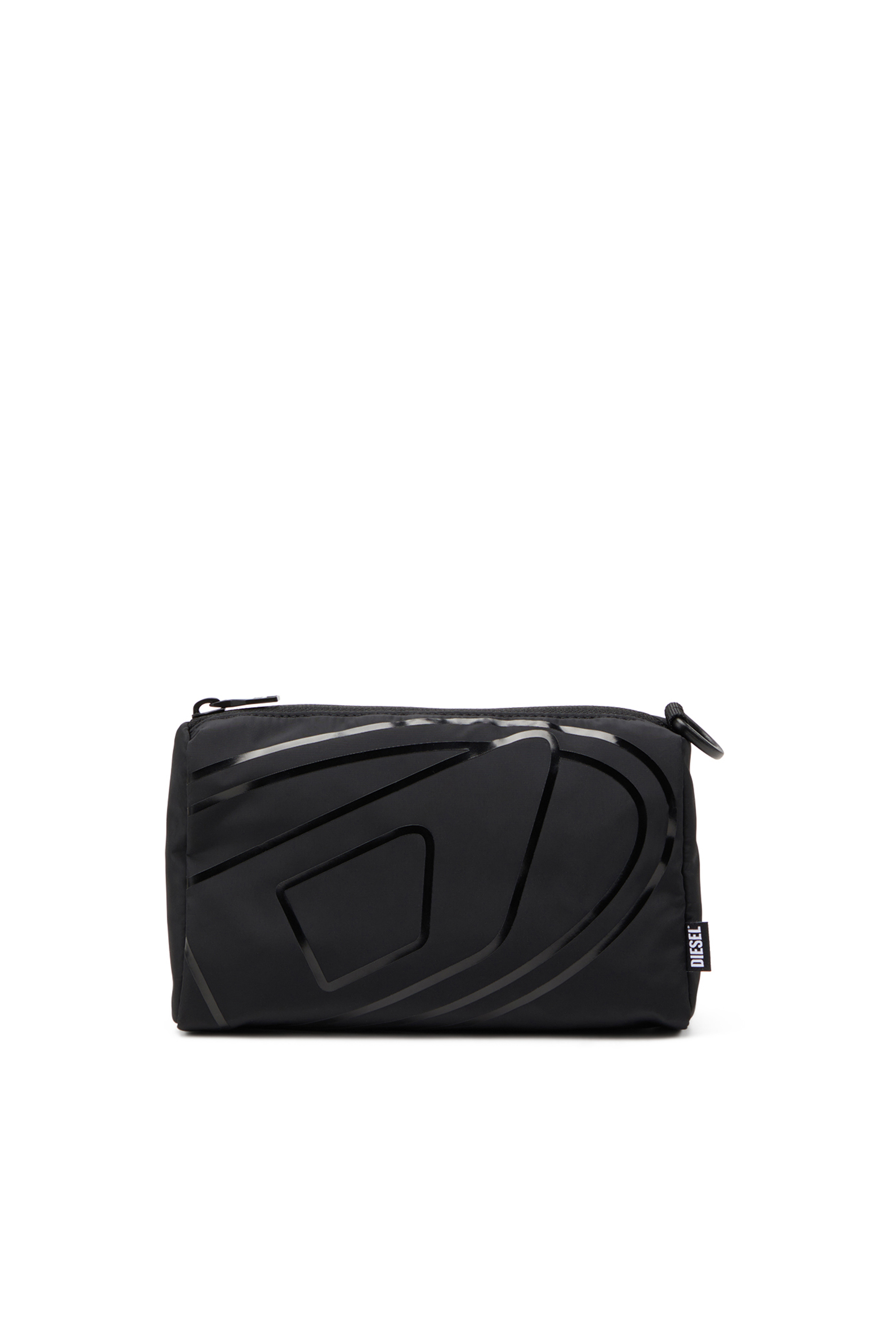 Diesel - DRAPE POUCH, Pouch in nylon con stampa Oval D Uomo in Nero - 1