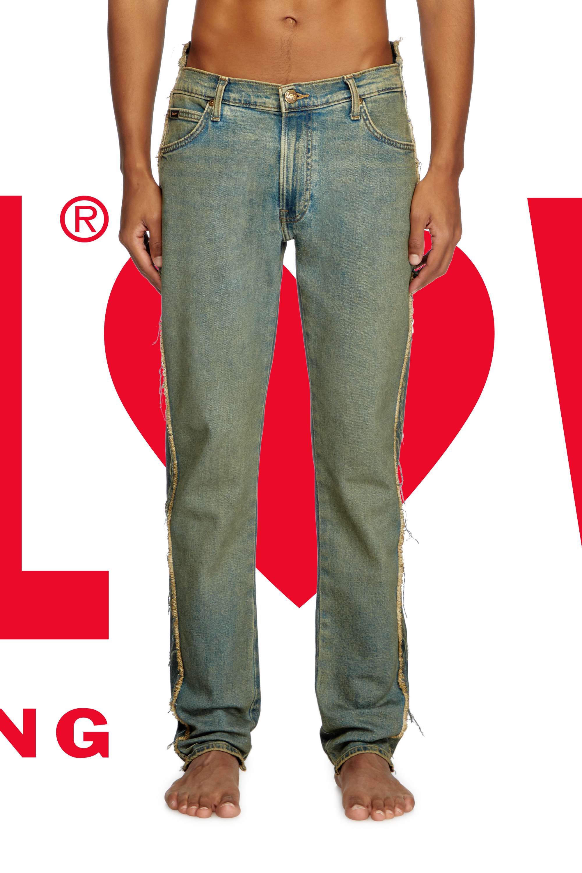 Diesel - Regular Jeans Dieseloves 04 09M98 Uomo, Blu Scuro - Image 3