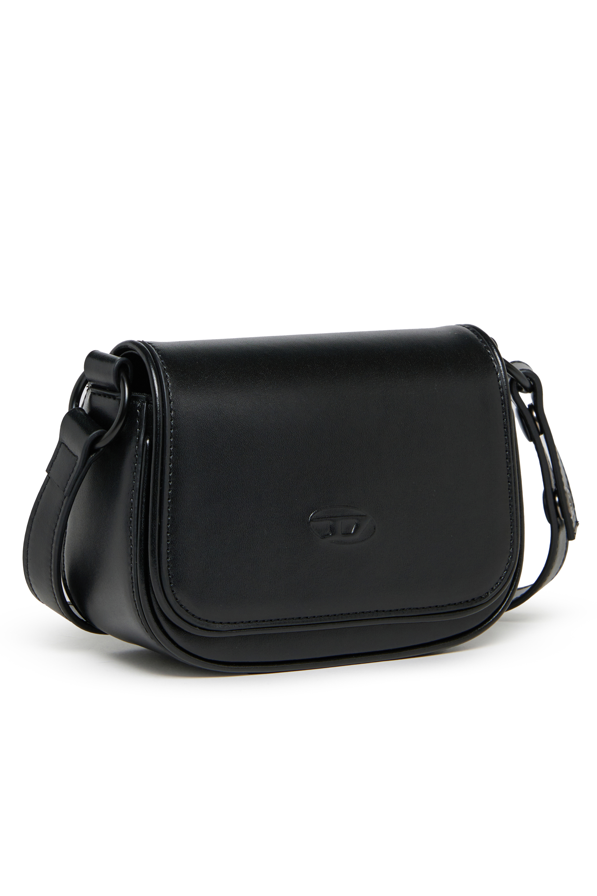 Diesel - WIRT, WIRT - Borsa a tracolla con logo Oval D embossato Donna in Nero - 3