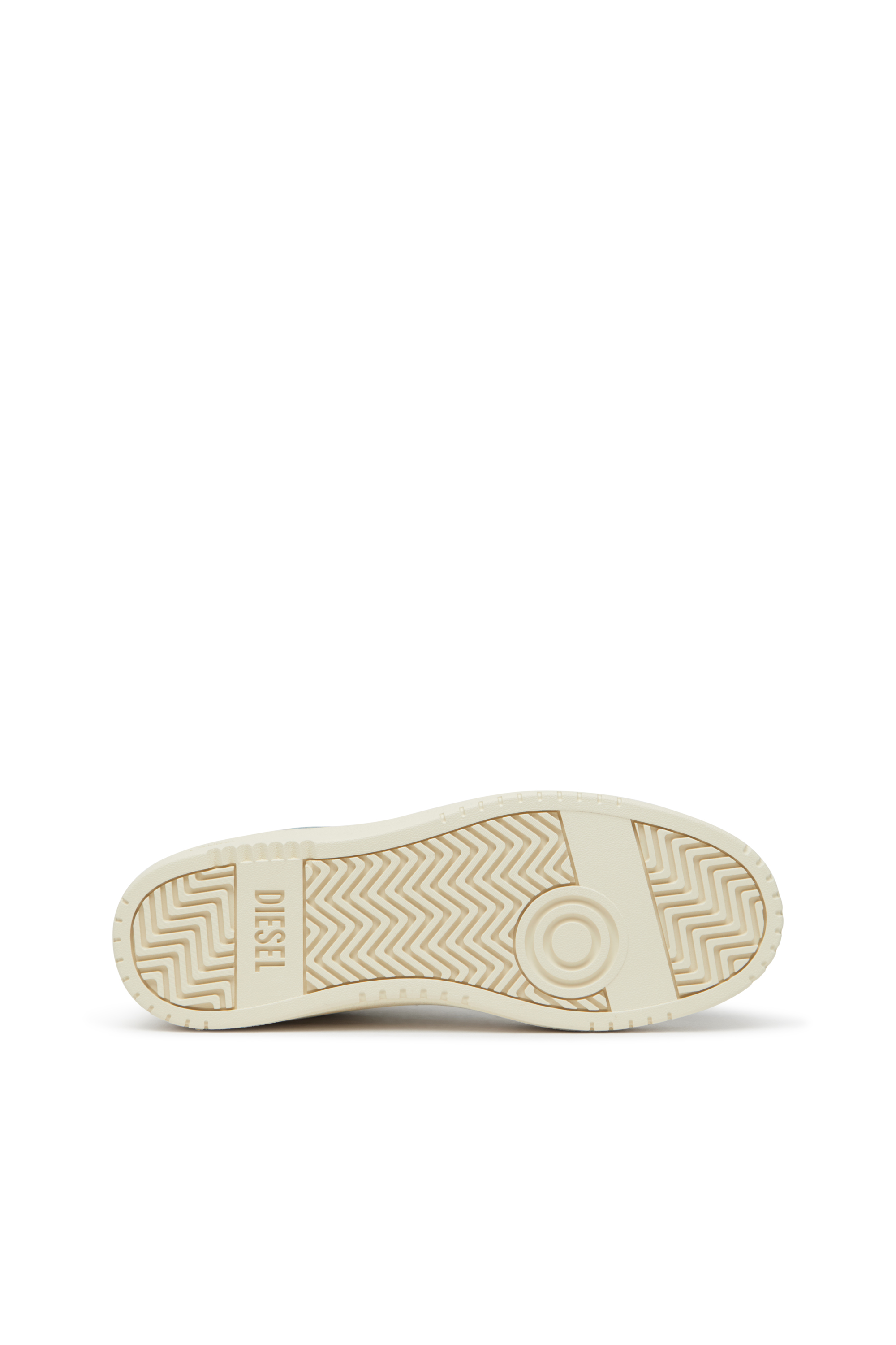 Diesel - S-OVAL SKATE LOW, S-Oval Skate-Sneaker in pelle e tessuto Uomo in Beige - 4