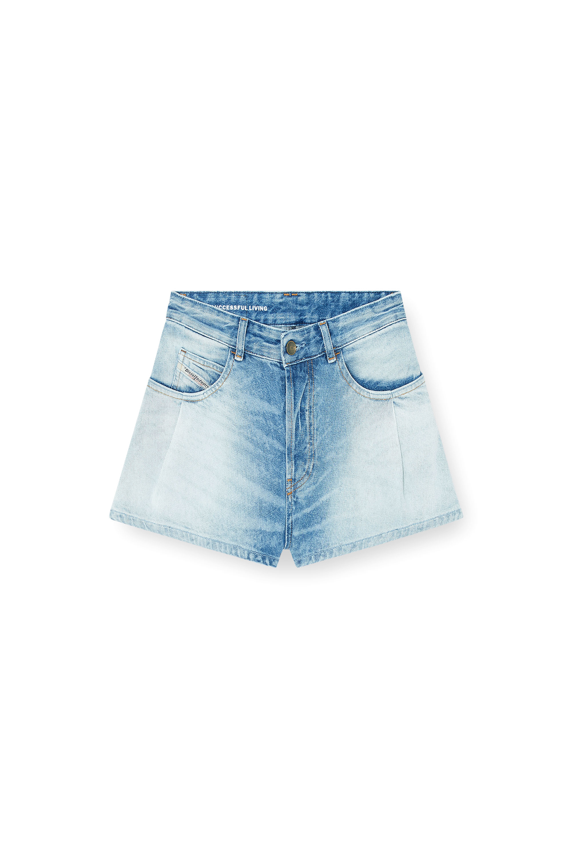 Diesel - DE-KHELZ-B-SHORT-S, Shorts di denim ampi Donna in Blu - 3