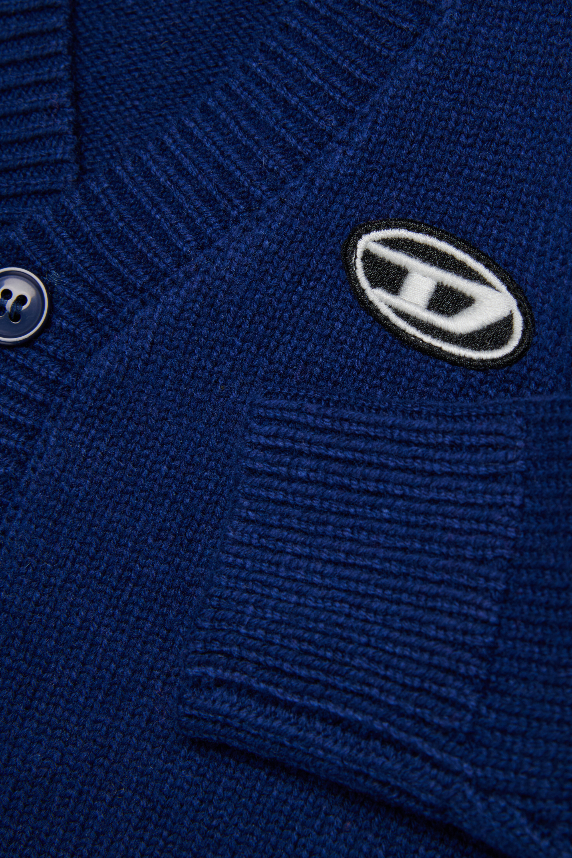 Diesel - KLONCARDIGANB, Cardigan in misto lana Unisex in Blu - 4