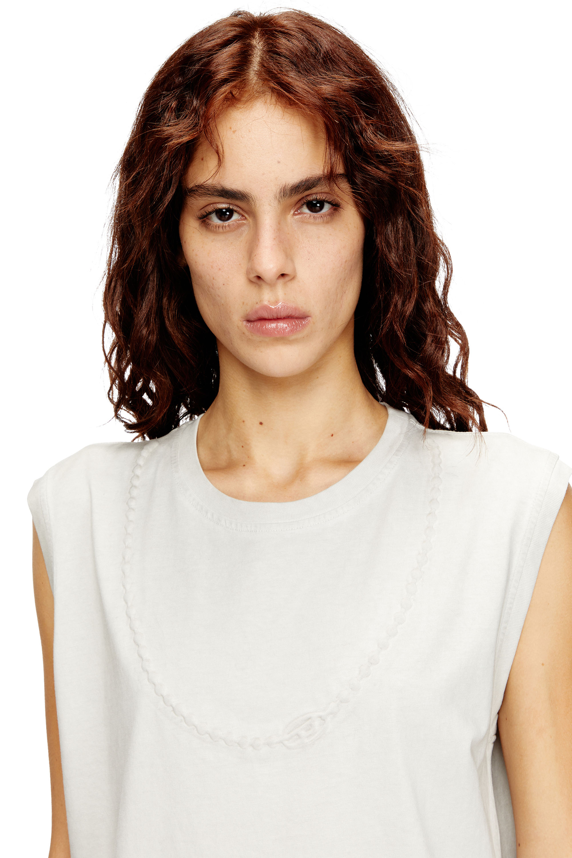 Diesel - D-EMB, Vestito corto in cotone con catena in rilievo Donna in ToBeDefined - 4