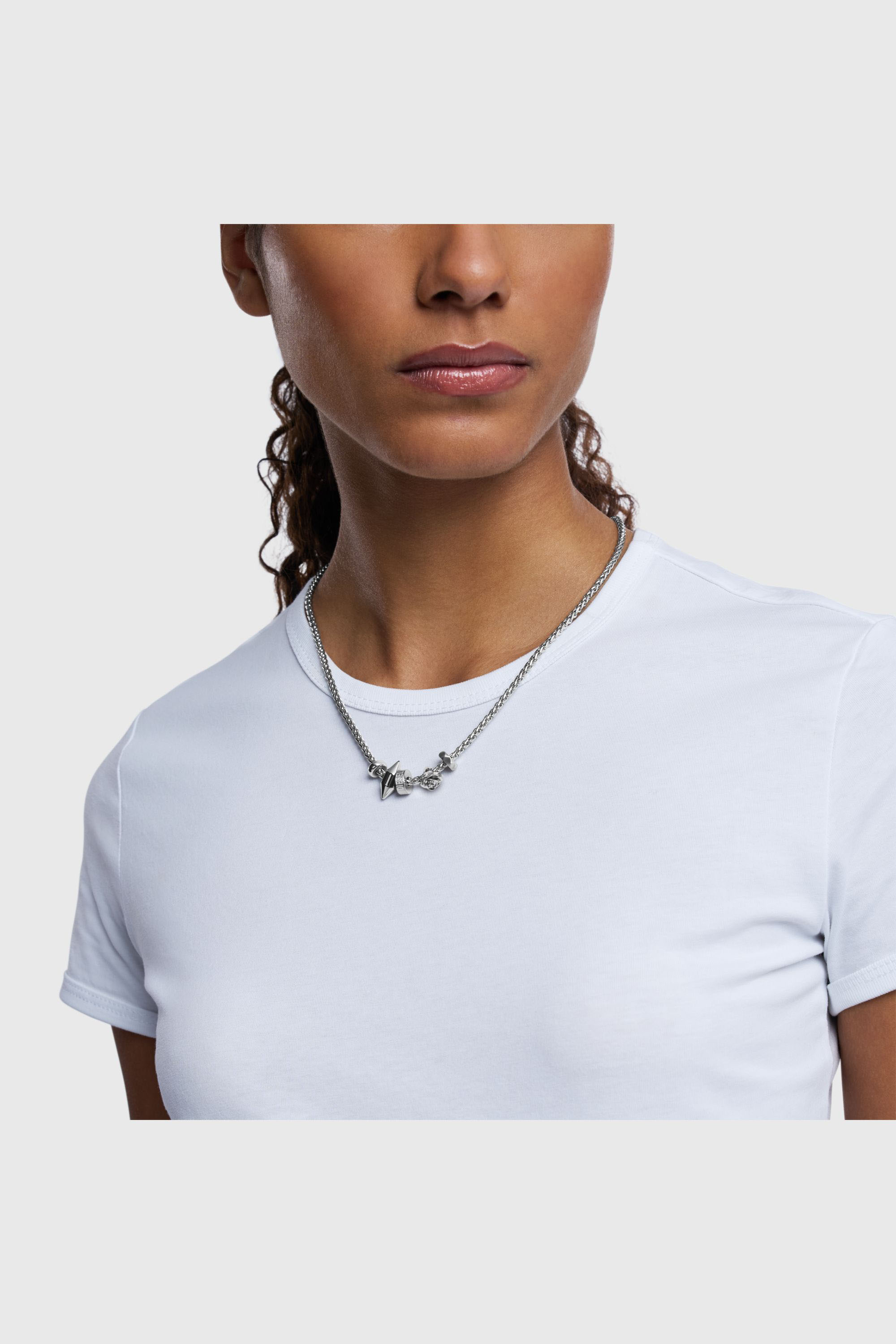 Diesel - DX1623040 JEWELLERY, Collana con ciondolo in acciaio Unisex in Argento - 3