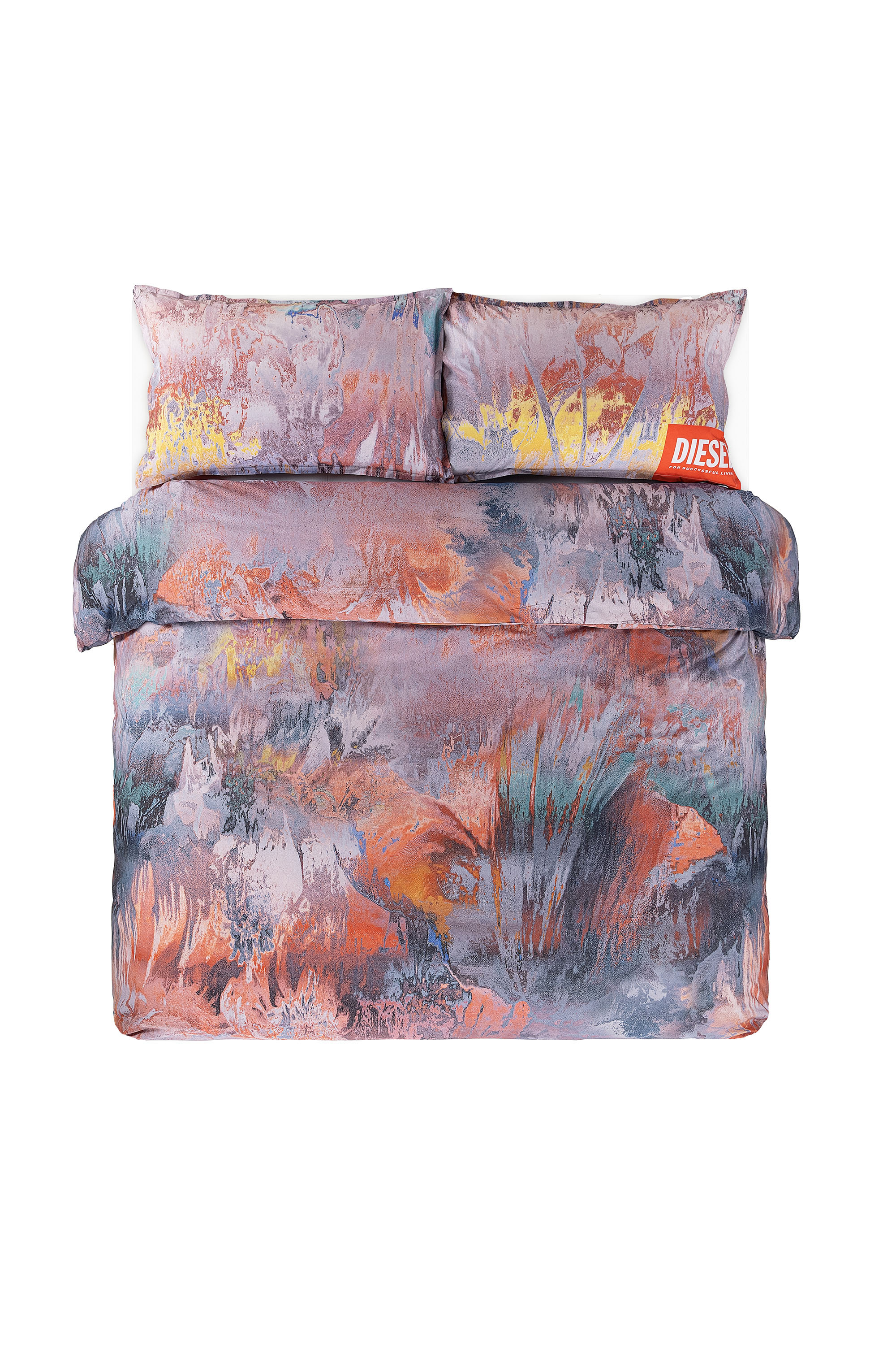 Diesel - 1018098  ACID FLOWERS PERCALE DUVET COVE, Parure copripiumino in percalle per letto queen size Unisex in Multicolor - 1