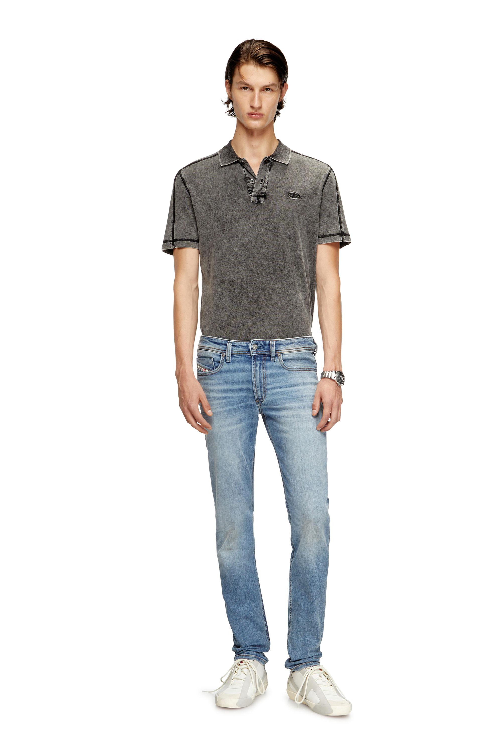 Diesel Jeans Uomo Skinny Fit 1979 - Vita Bassa Stretch, Grigio, 33W X 30L
