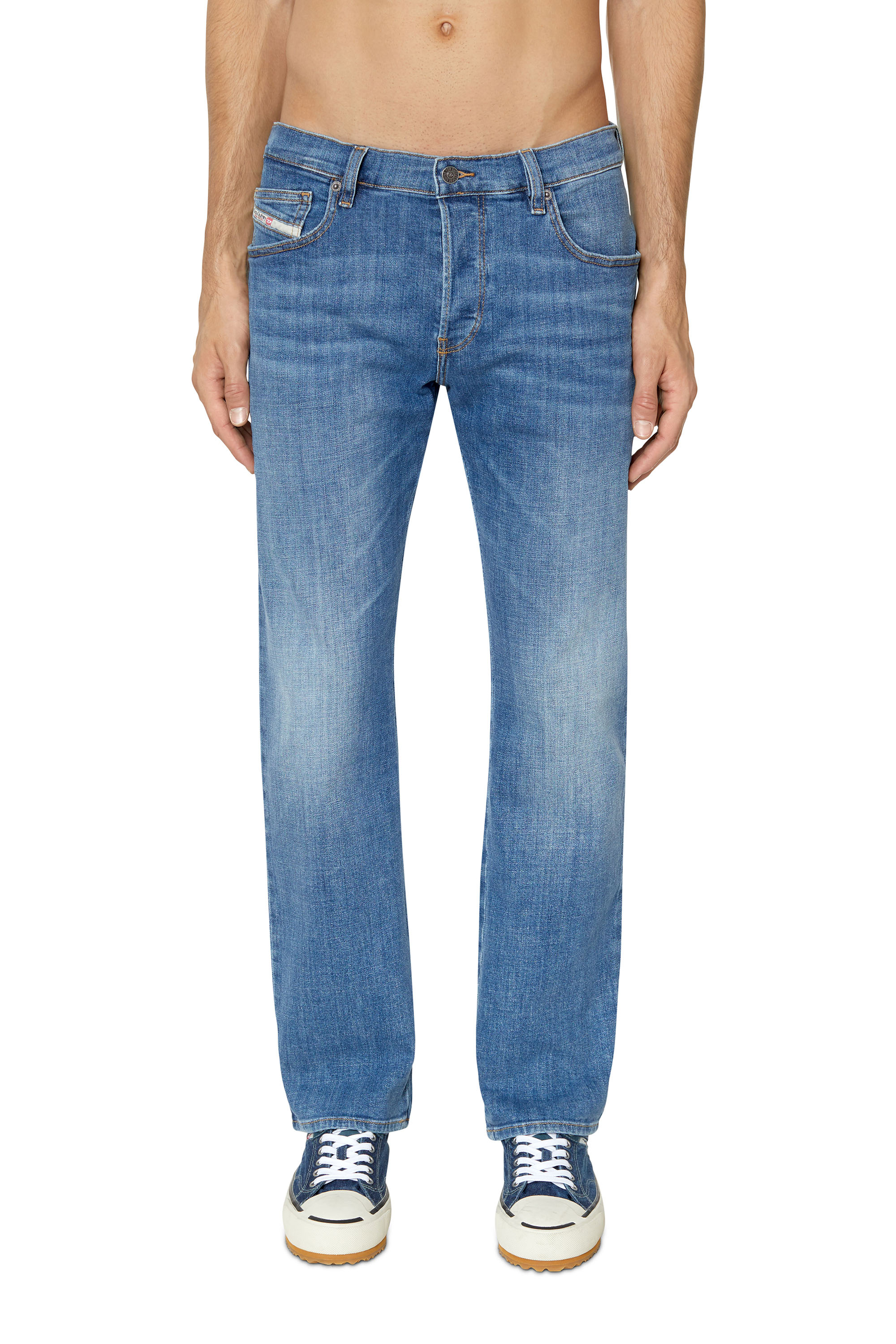 Diesel - D-Mihtry 0IHAT Straight Jeans, Blu medio - Image 1