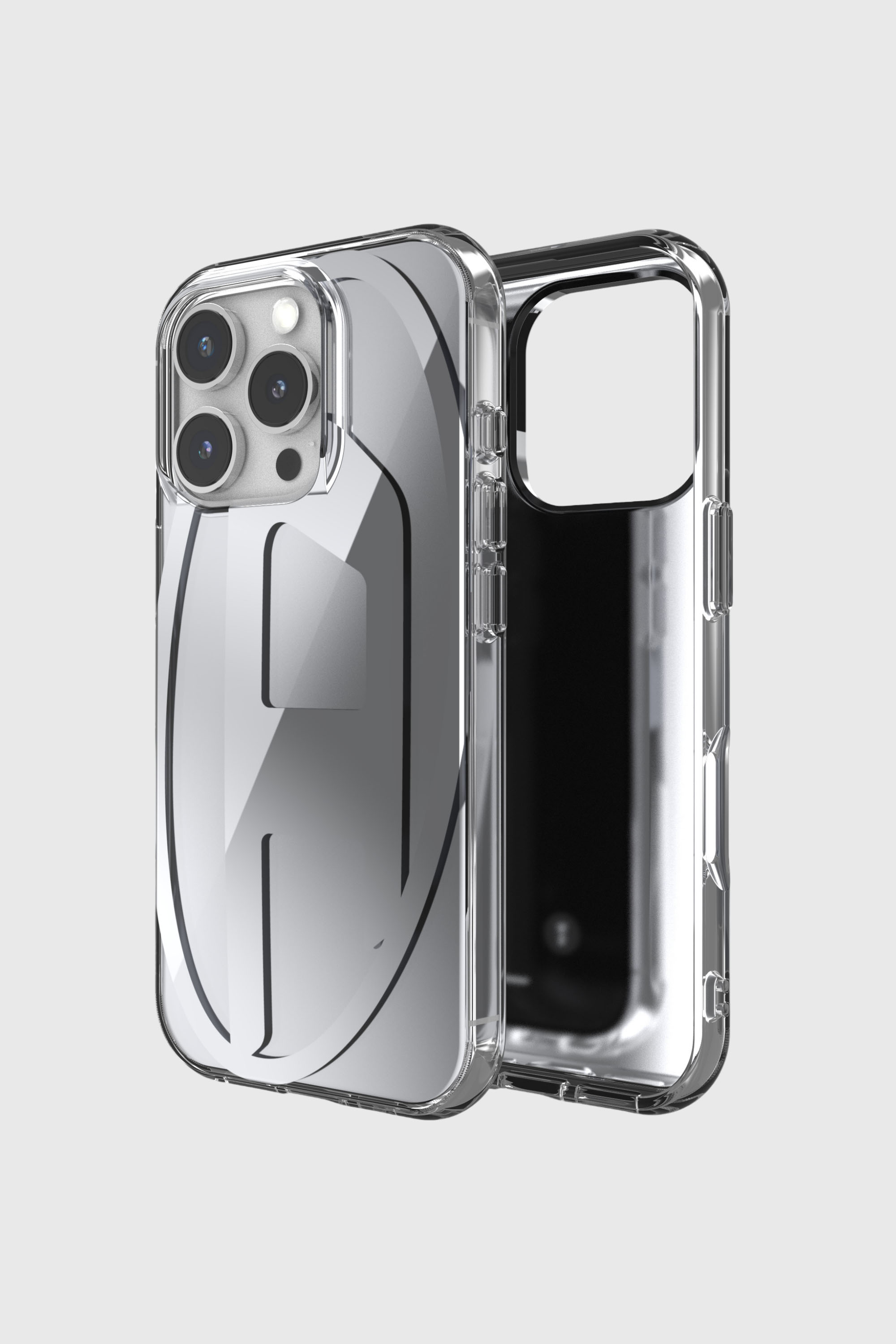 Diesel - 60160 AOP CASE, Cover Oval D per iP 16 Pro Unisex in Grigio - 1