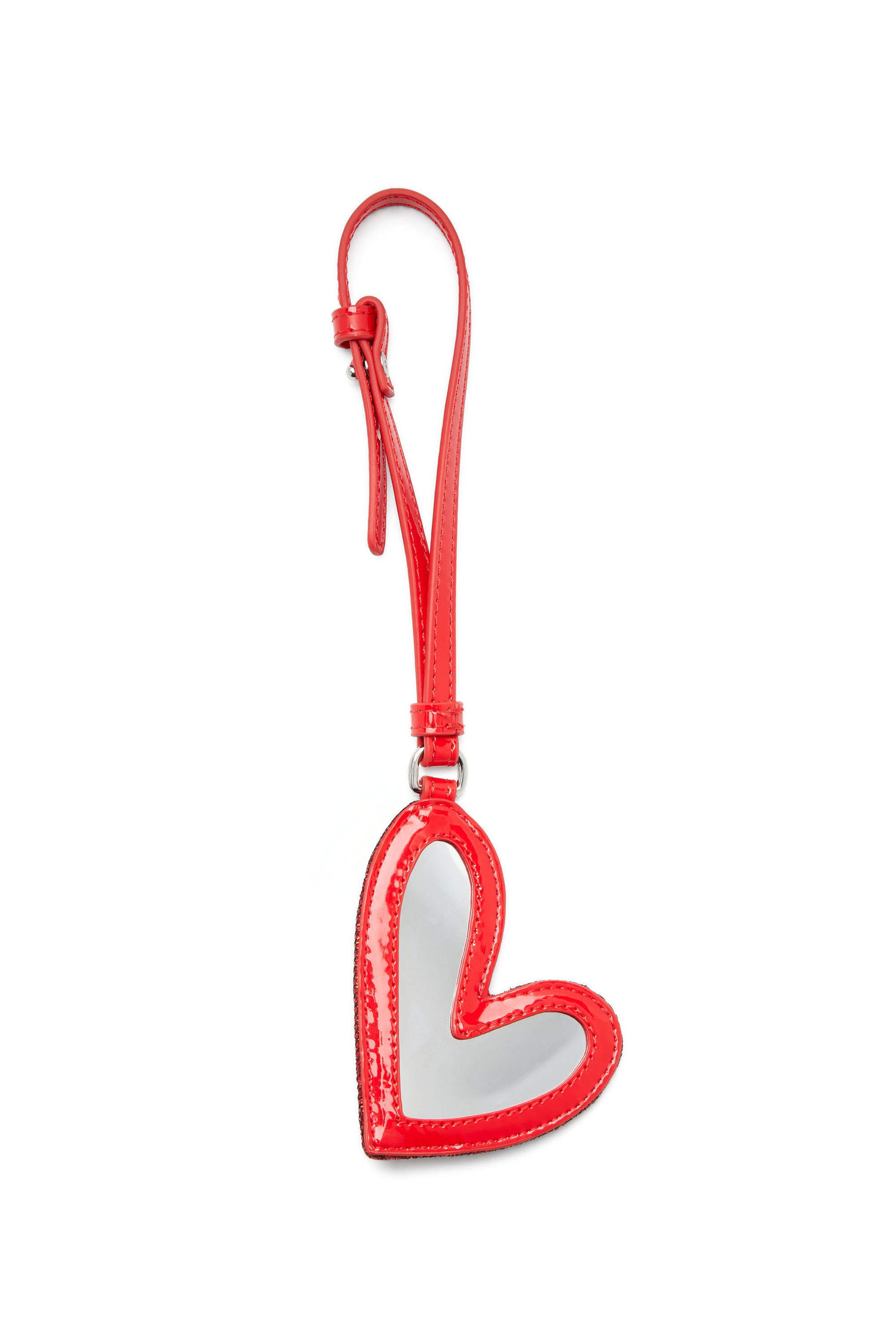 Diesel - PLAY MIRROR, Ciondolo a cuore con logo in metallo Donna in Rosso - 3