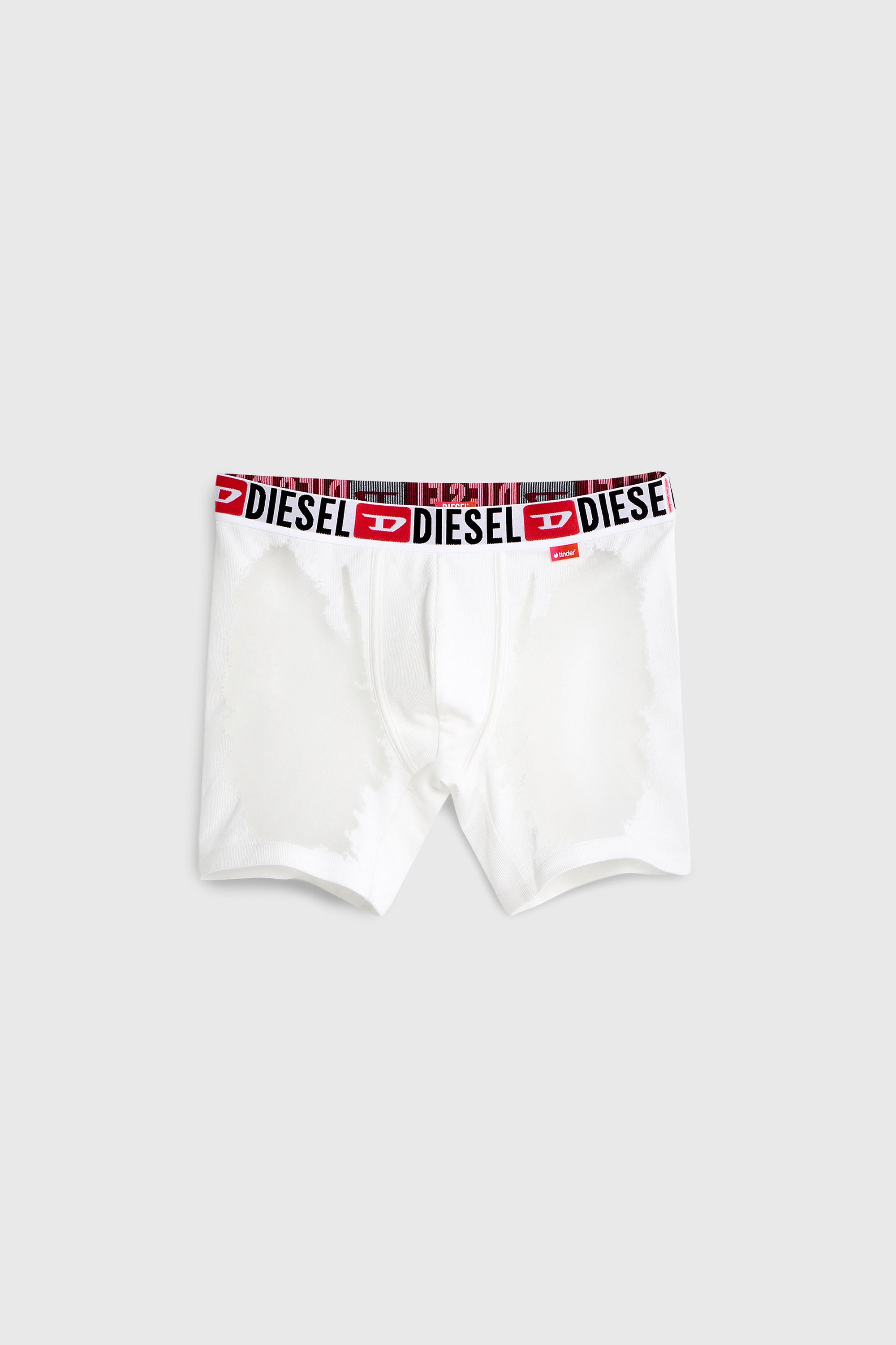 Diesel - PR-MAX-D-CORE, Boxer lungo con effetto devor&eacute; trasparente Uomo in Bianco - 2
