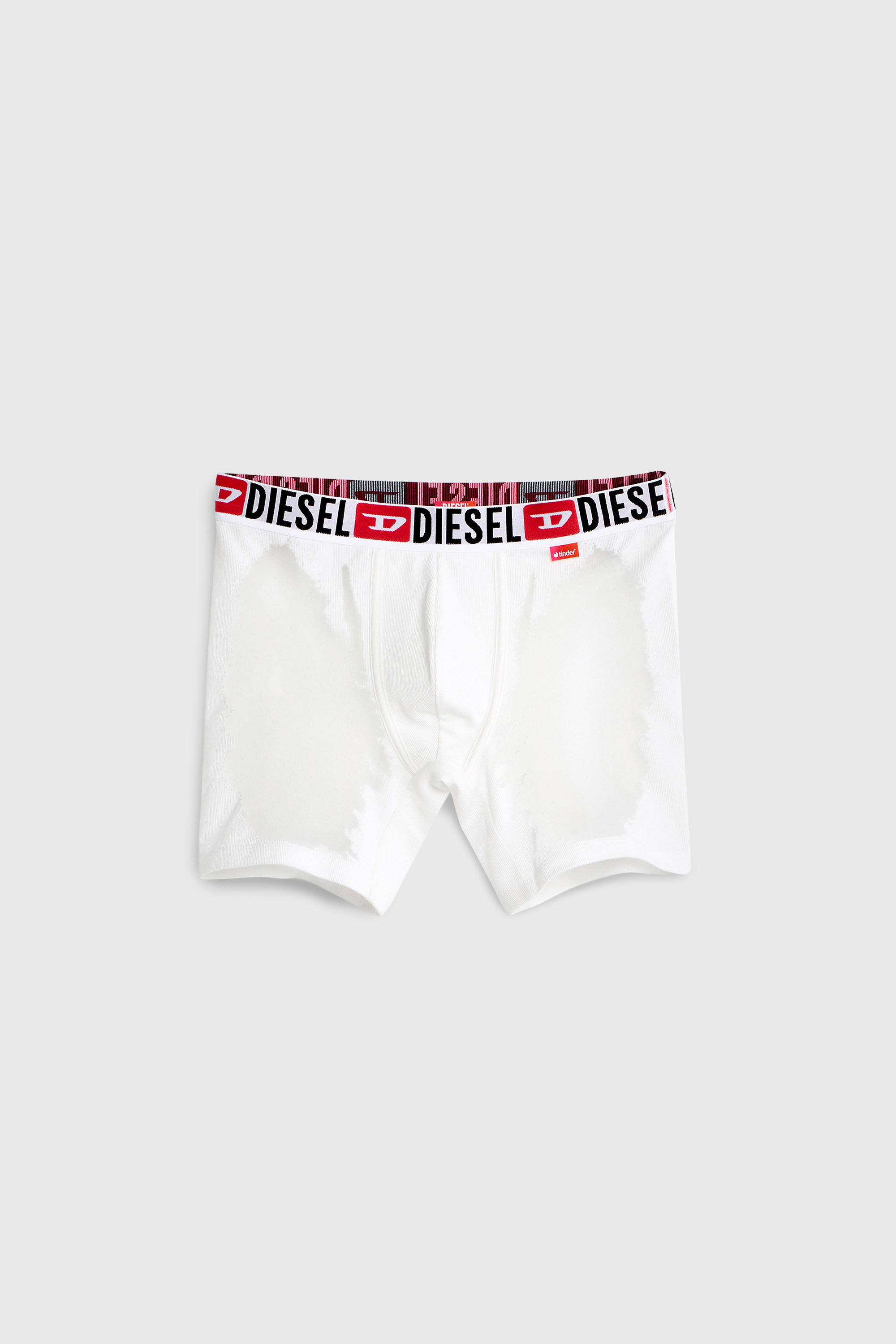 Diesel - PR-MAX-D-CORE, Boxer lungo con effetto devor&eacute; trasparente Uomo in Bianco - 2