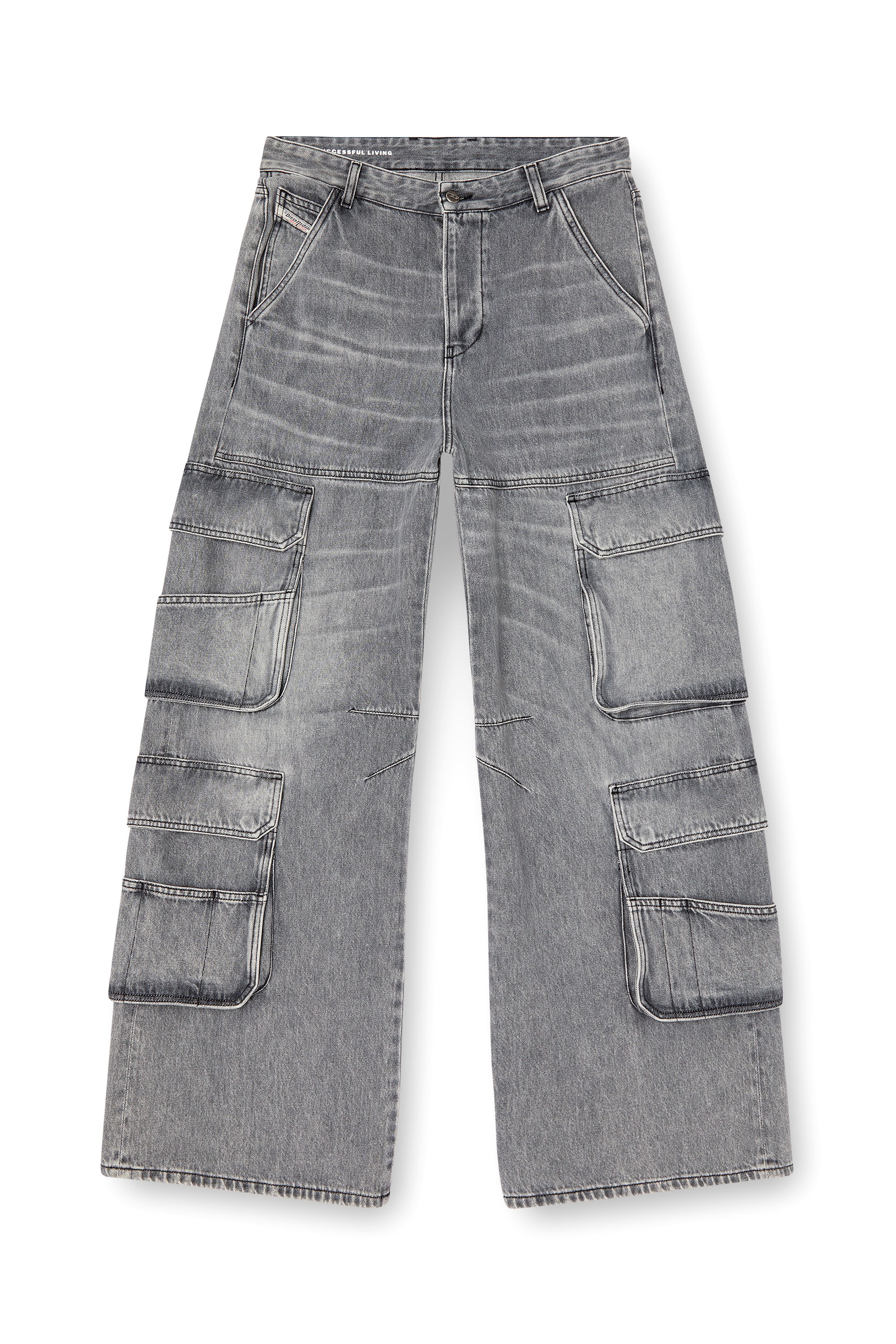 Diesel - Relaxed Jeans 1996 D-Sire 0DCBE Donna, Grigio Chiaro - Image 3