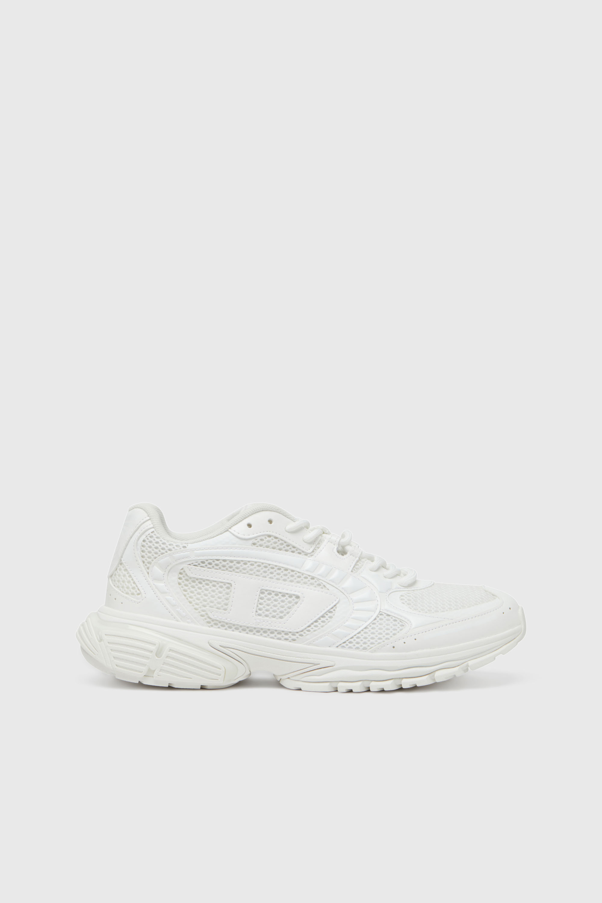 Diesel - S-PRO-V-DENSE LOW, S-Pro-V-Dense-Sneaker in rete con logo Oval D Uomo in Bianco - 1