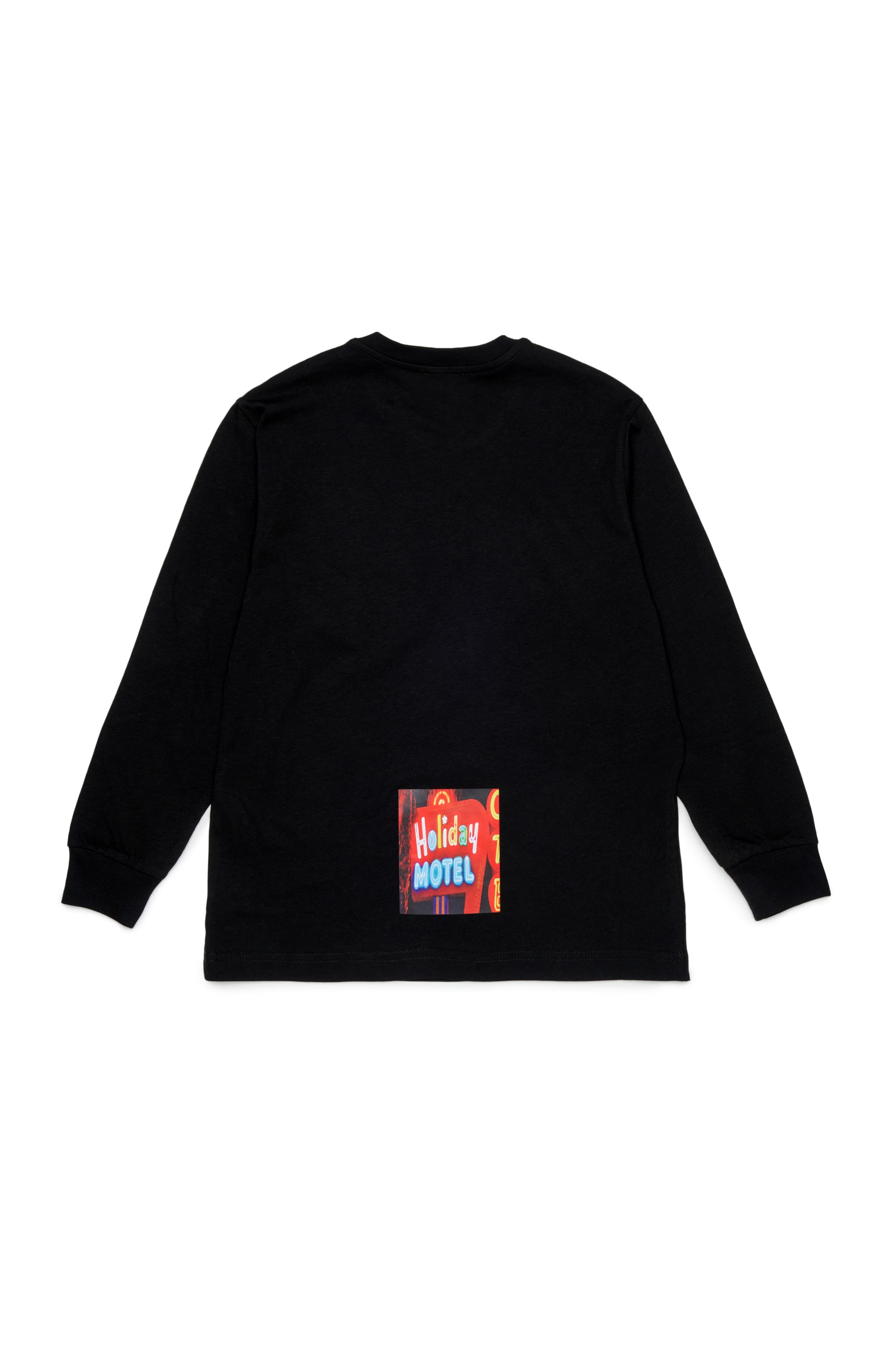 Diesel - TFORMY OVER, T-shirt a manica lunga con stampa foto Uomo in Nero - 2