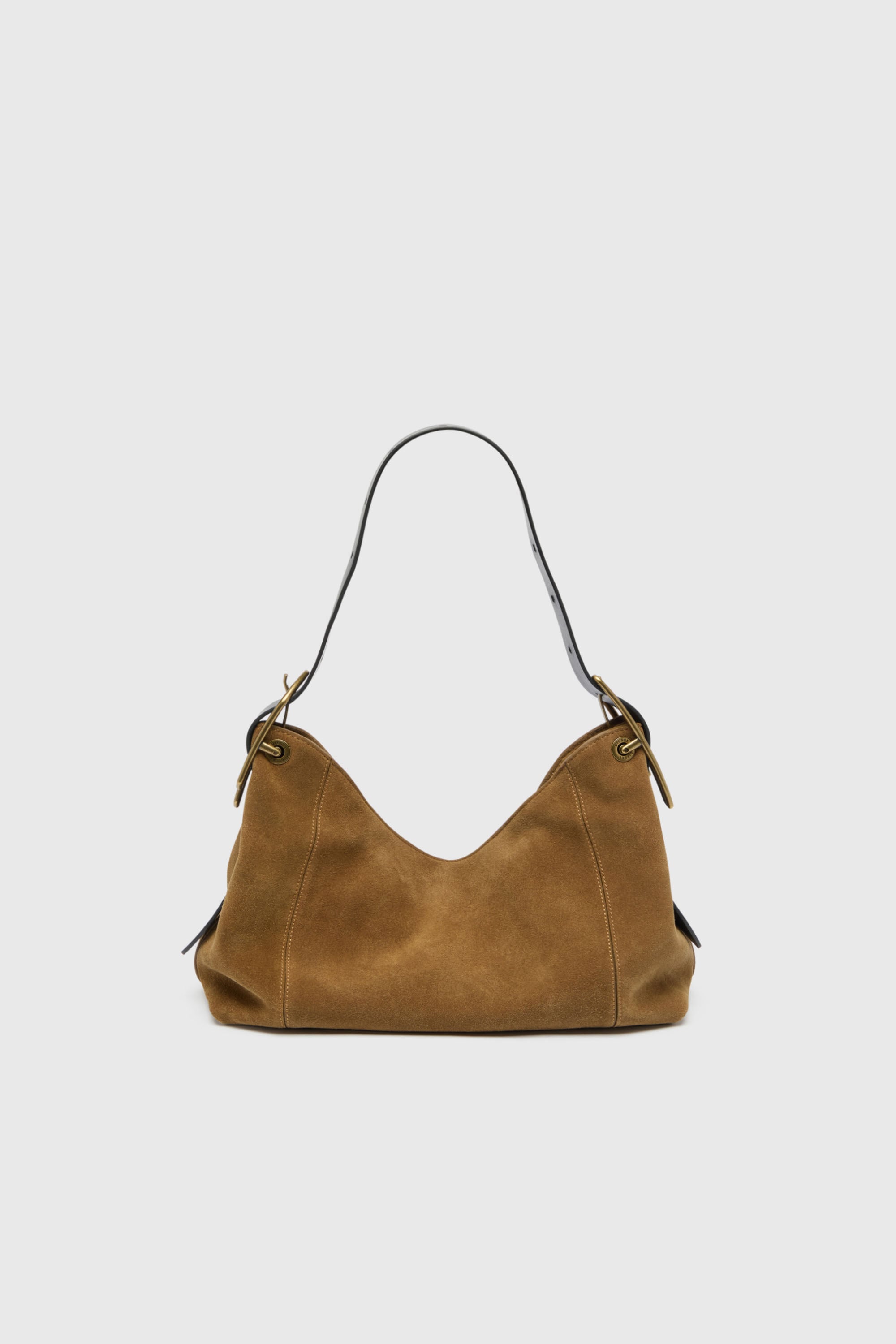 Diesel - D-LINE HOBO S, D-Line Borsa a spalla in suede cerato Donna in Marrone - 3