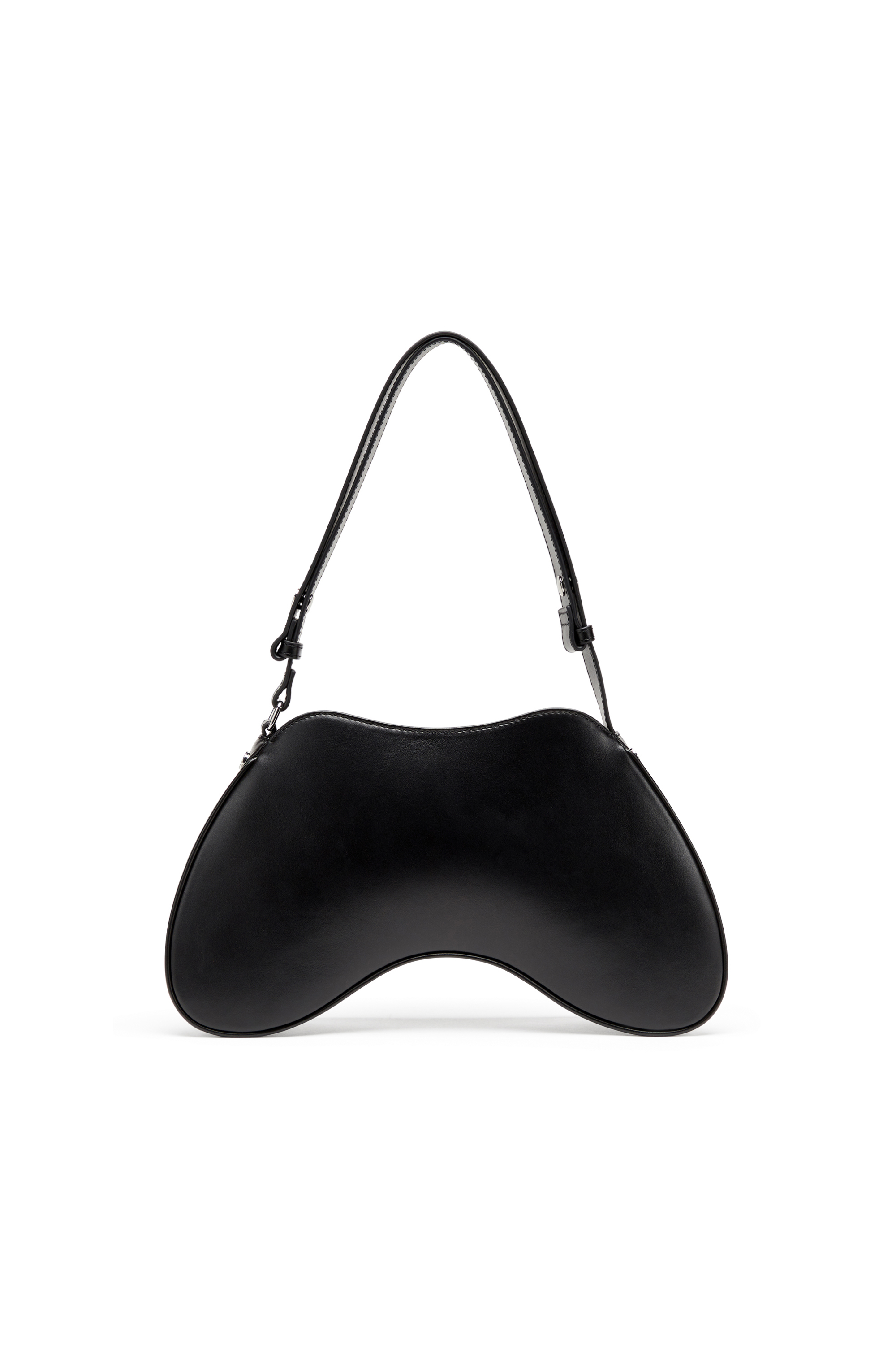 Diesel - PLAY SHOULDER, Play-Borsa a spalla in pelle semilucida Donna in Nero - 2