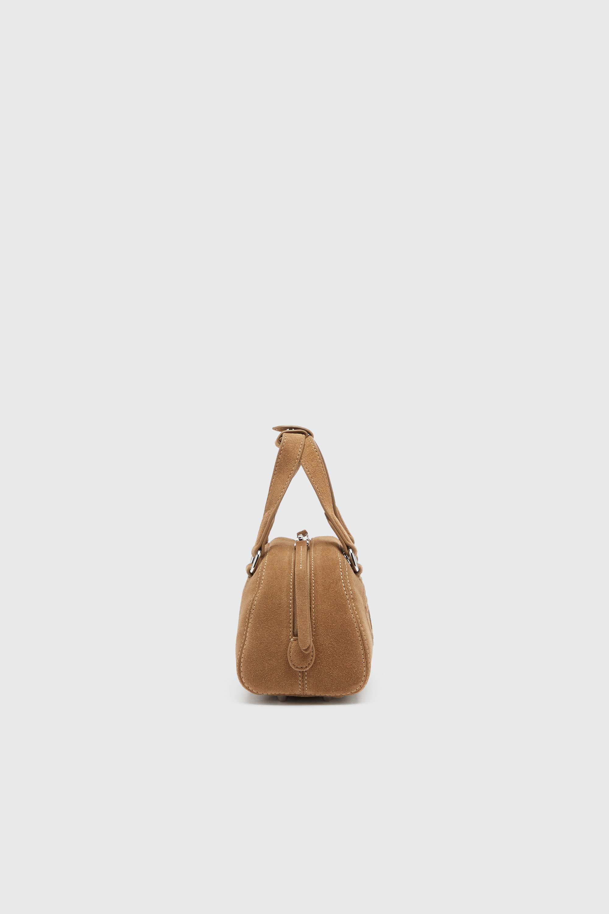 Diesel - 1DR DOME CROSSBODY, 1DR Dome-Borsa bowling piccola in pelle scamosciata Unisex in Beige - 3