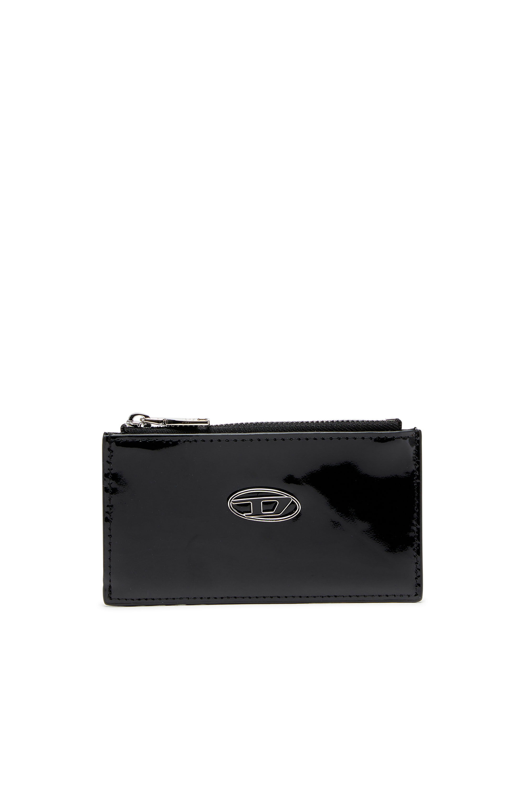 Diesel - PLAY CARD HOLDER III, Porta carte in pelle lucida Donna in Nero - 1