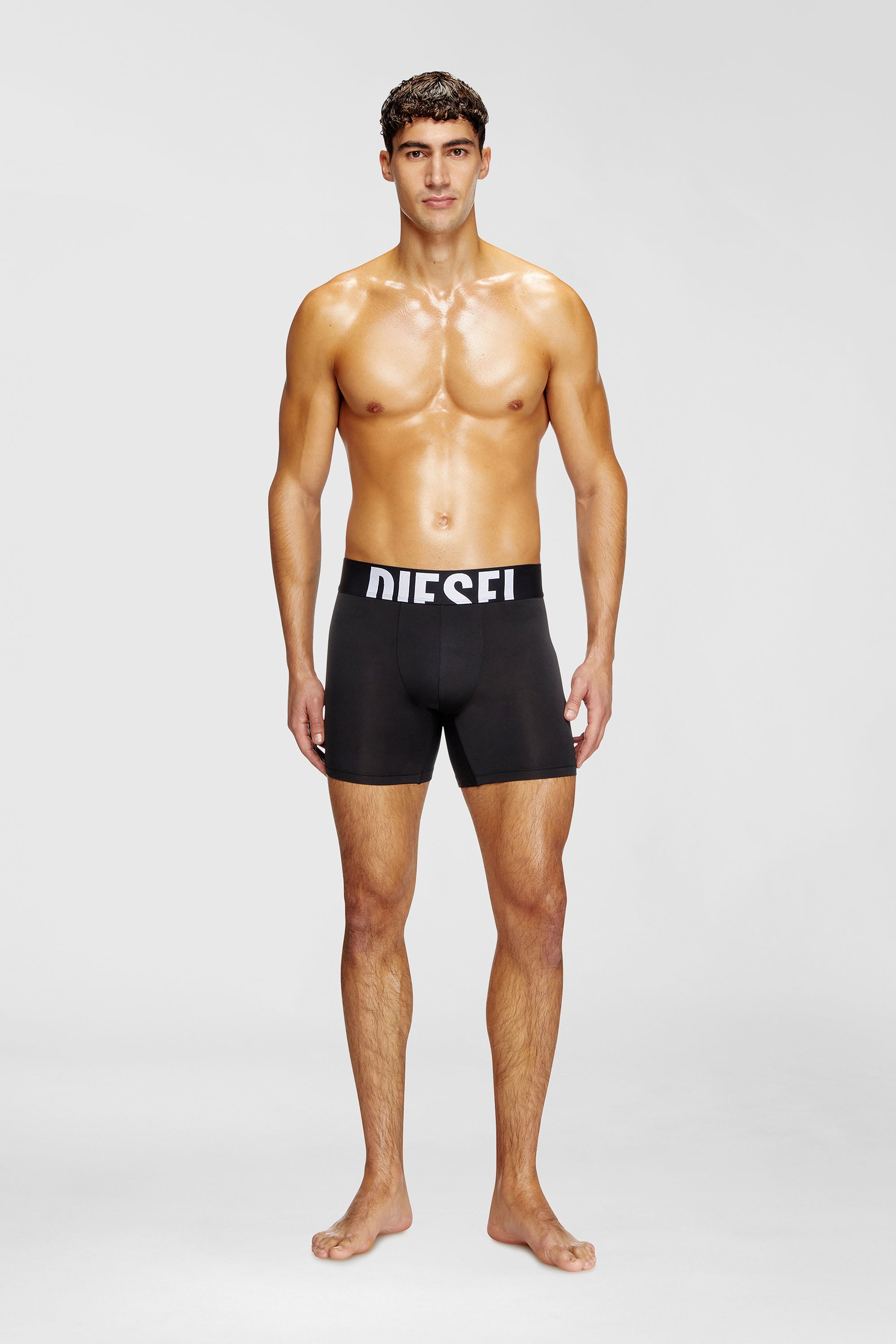 Diesel - MAX-D-POP-3PACK-55, Set da tre boxer lunghi in microfibra Uomo in Nero - 2