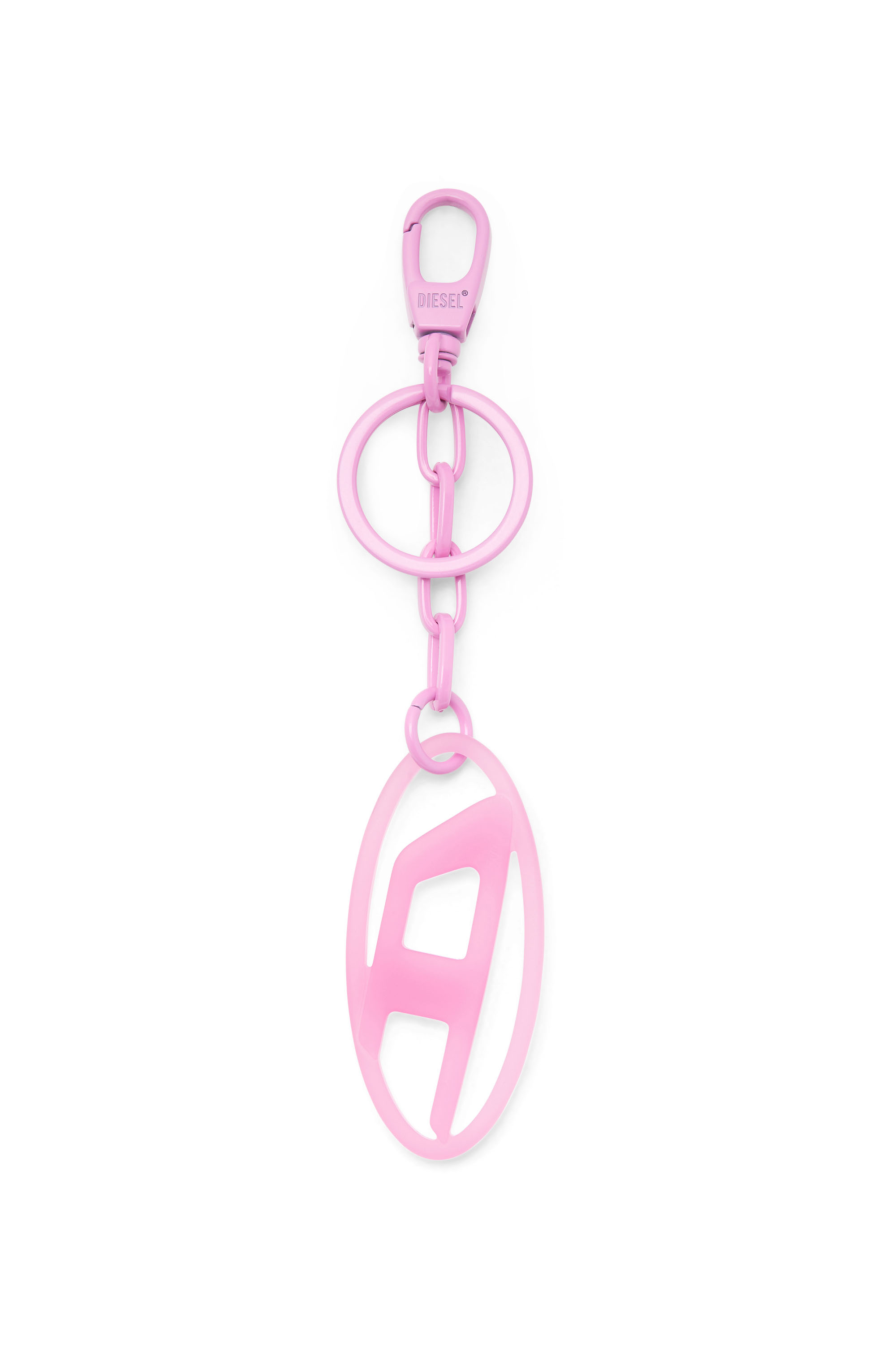 Diesel - OVAL D CHARM, Portachiavi con charm a forma di D ovale in metallo e resina Unisex in Rosa - 2