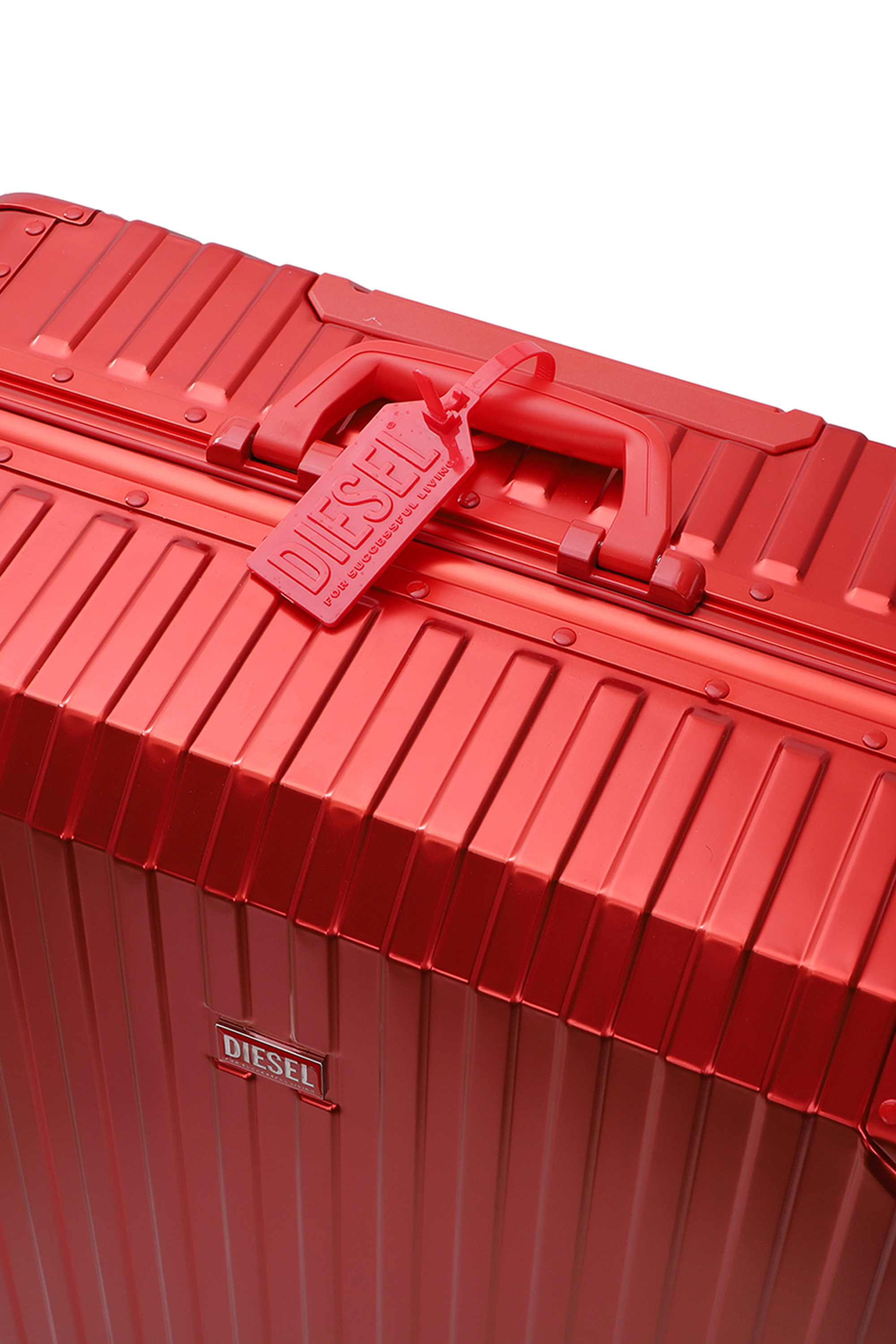 Diesel - DIESEL ALUMINUM TROLLEY- DSL002, Valigia in alluminio taglia L Unisex in Rosso - 2