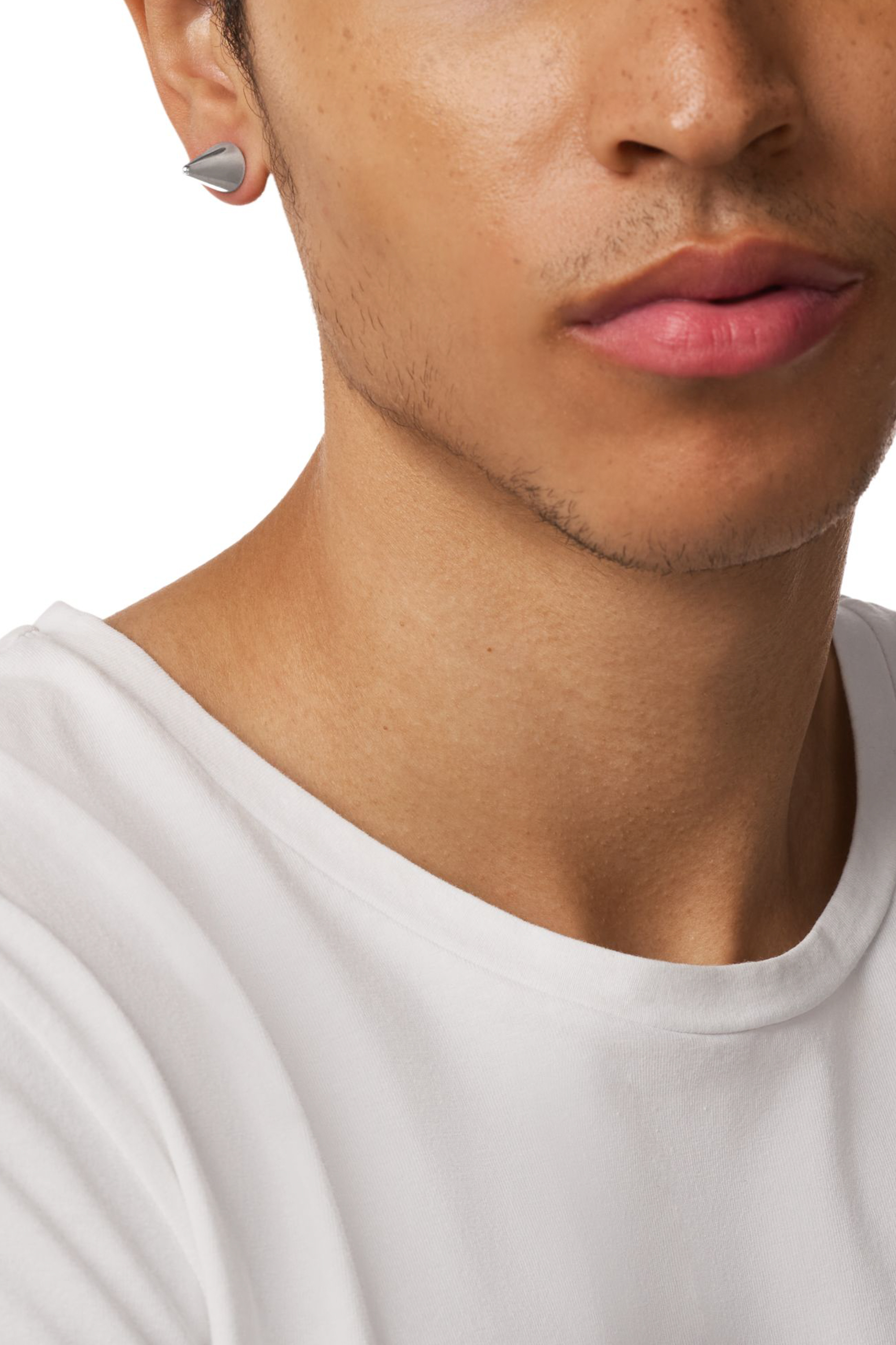 Diesel - DX1640040 JEWELLERY, Orecchino con borchia in acciaio inossidabile Unisex in Argento - 4