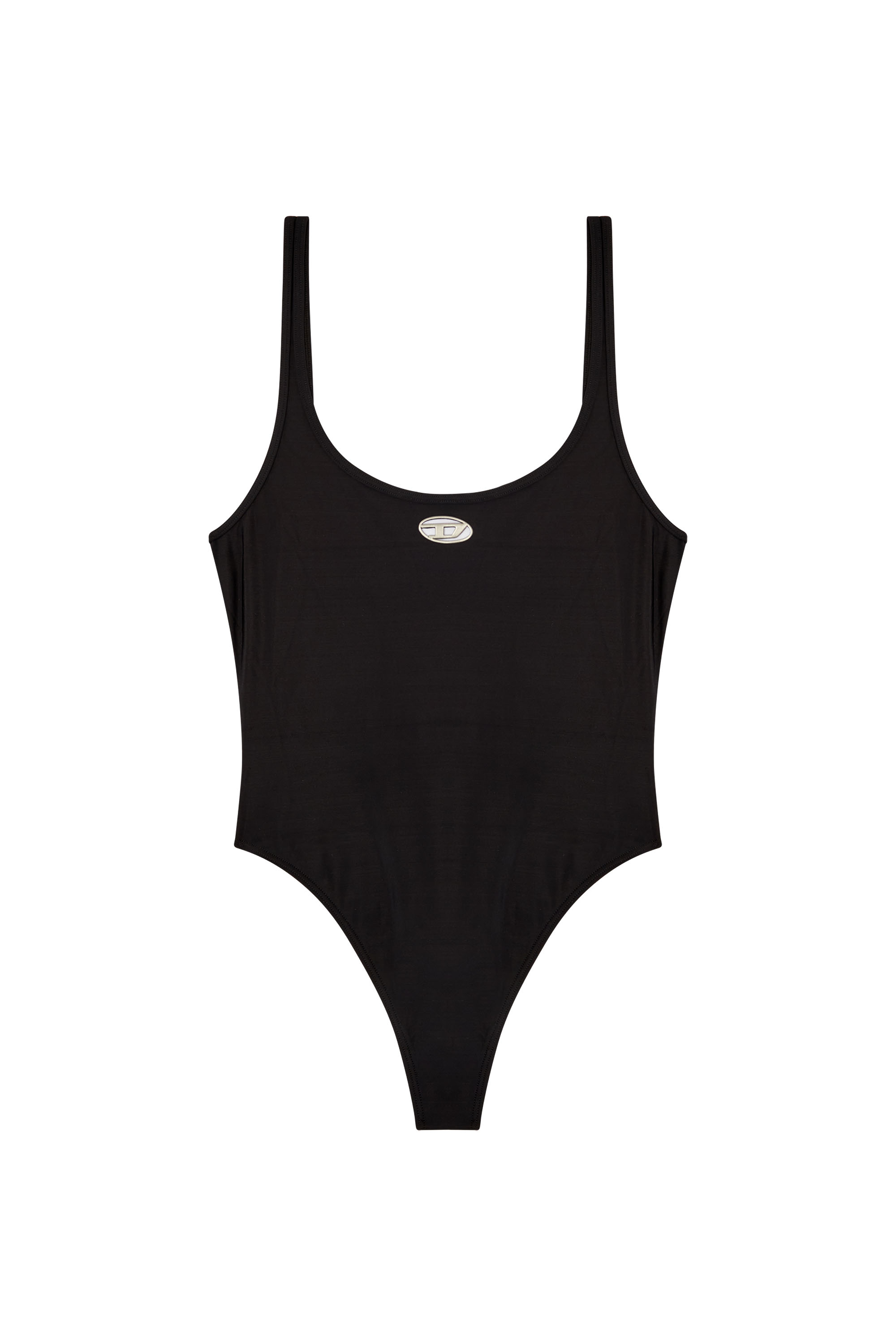 Diesel - UT-BODY-UTLT, Costume da bagno con logo cut-out Donna in Nero - 4