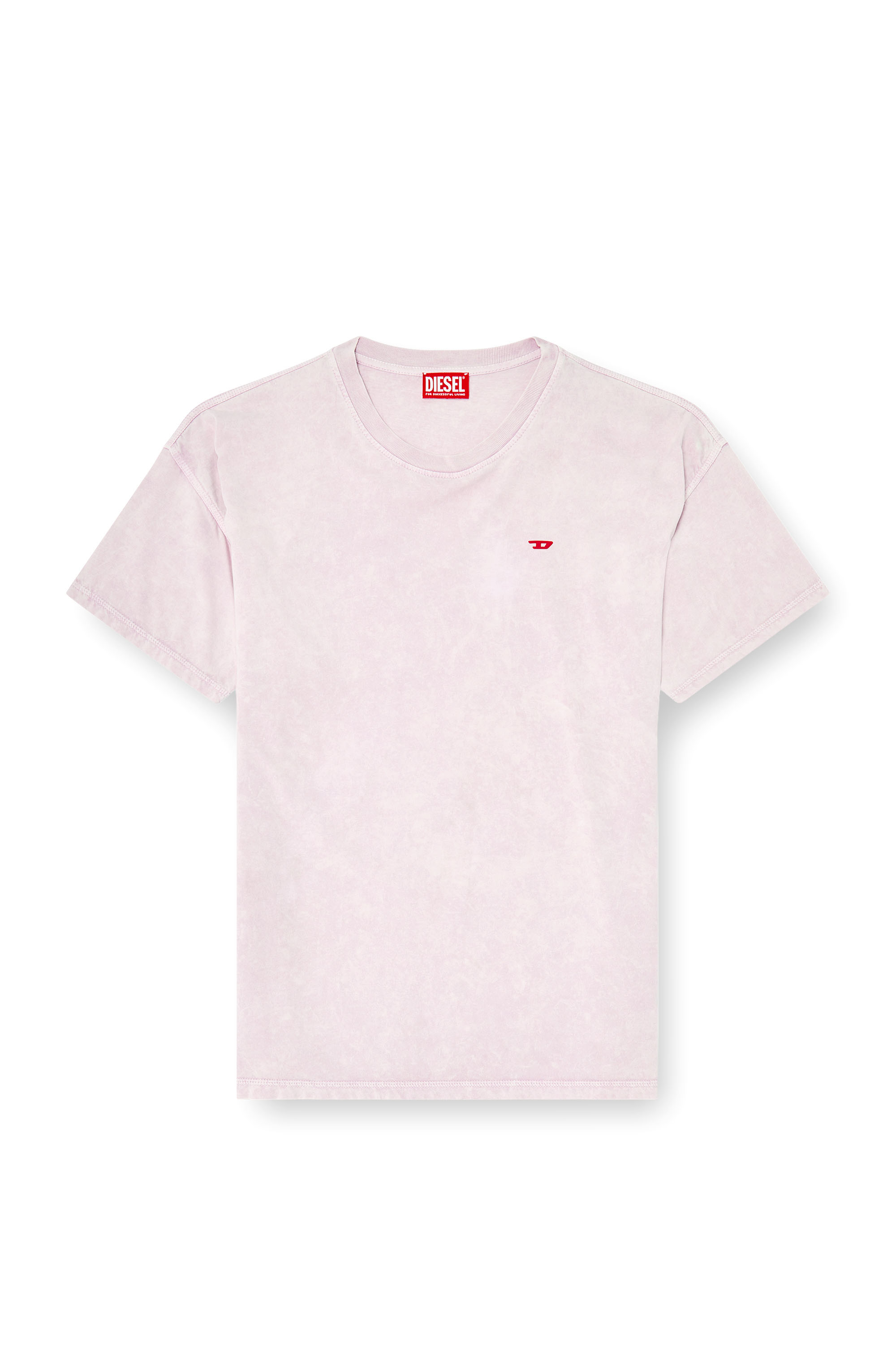 Diesel - T-BOXT-AA14, T-shirt in cotone con effetto lavorato Uomo in Rosa - 3