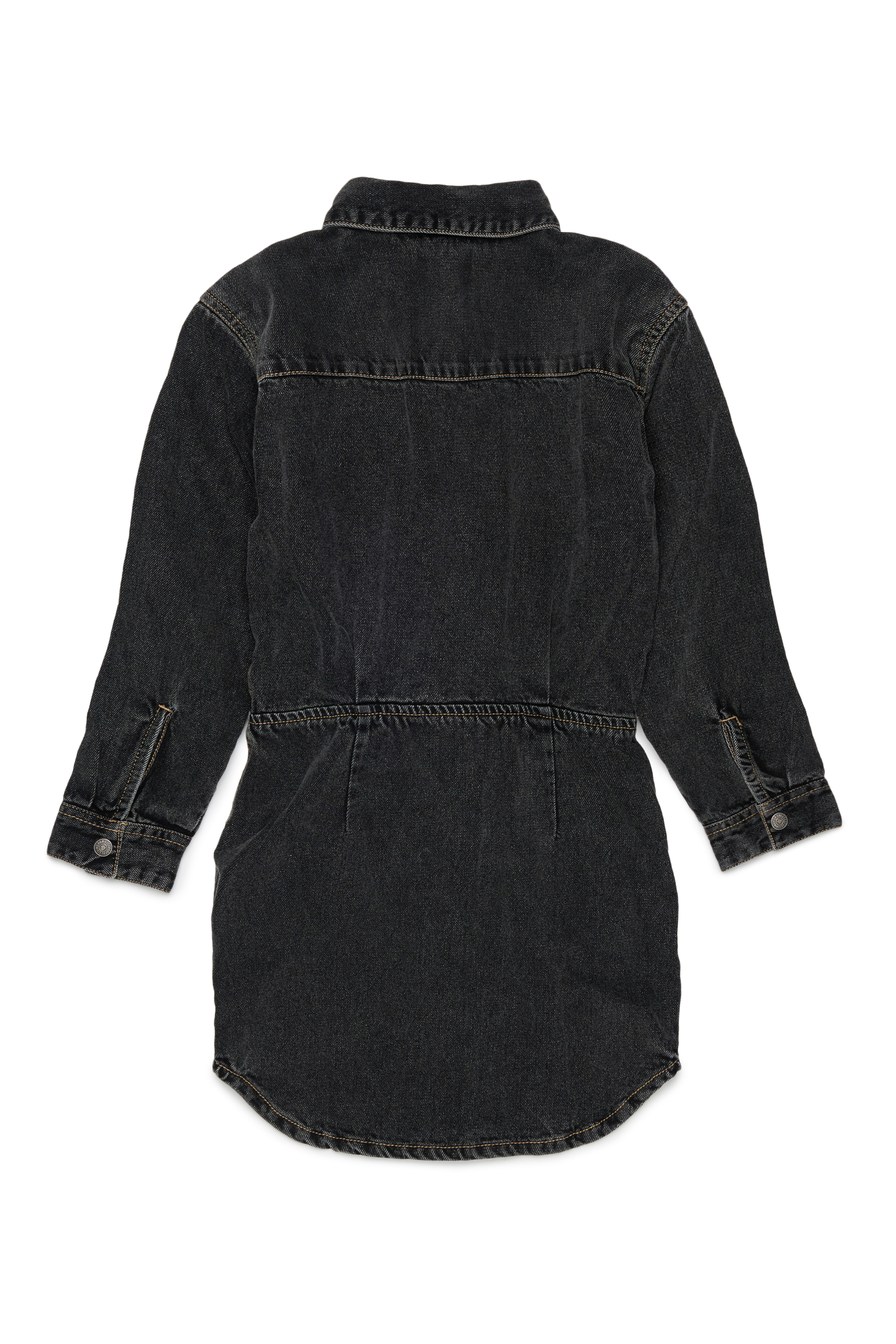 Diesel - DESUSY, Abito camicia in denim con cintura annodabile in vita Donna in Nero - 2