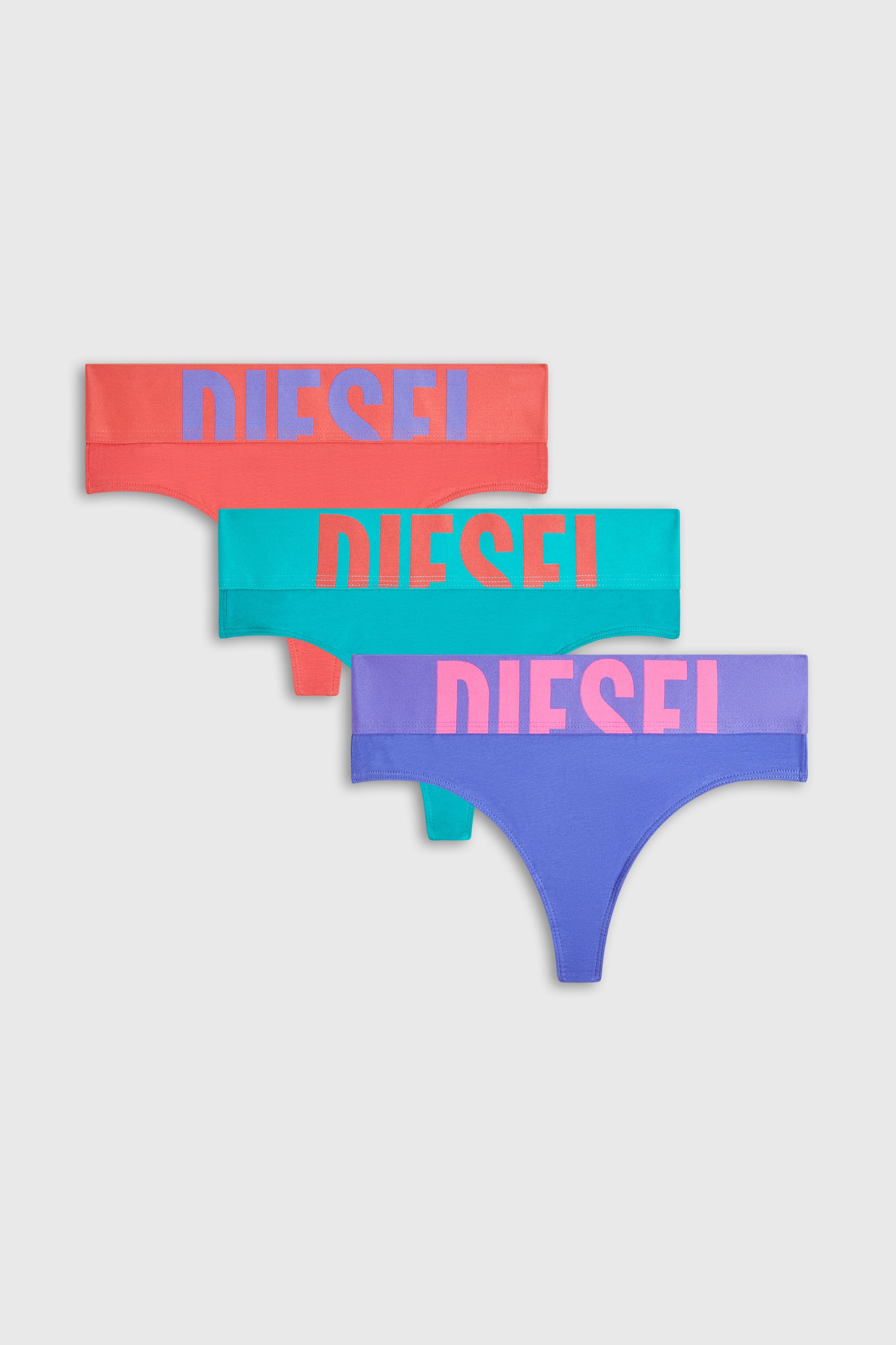 Diesel - UFST-STARS-THREEPACK, Set da tre perizoma con logo tagliato Donna in Multicolor - 1