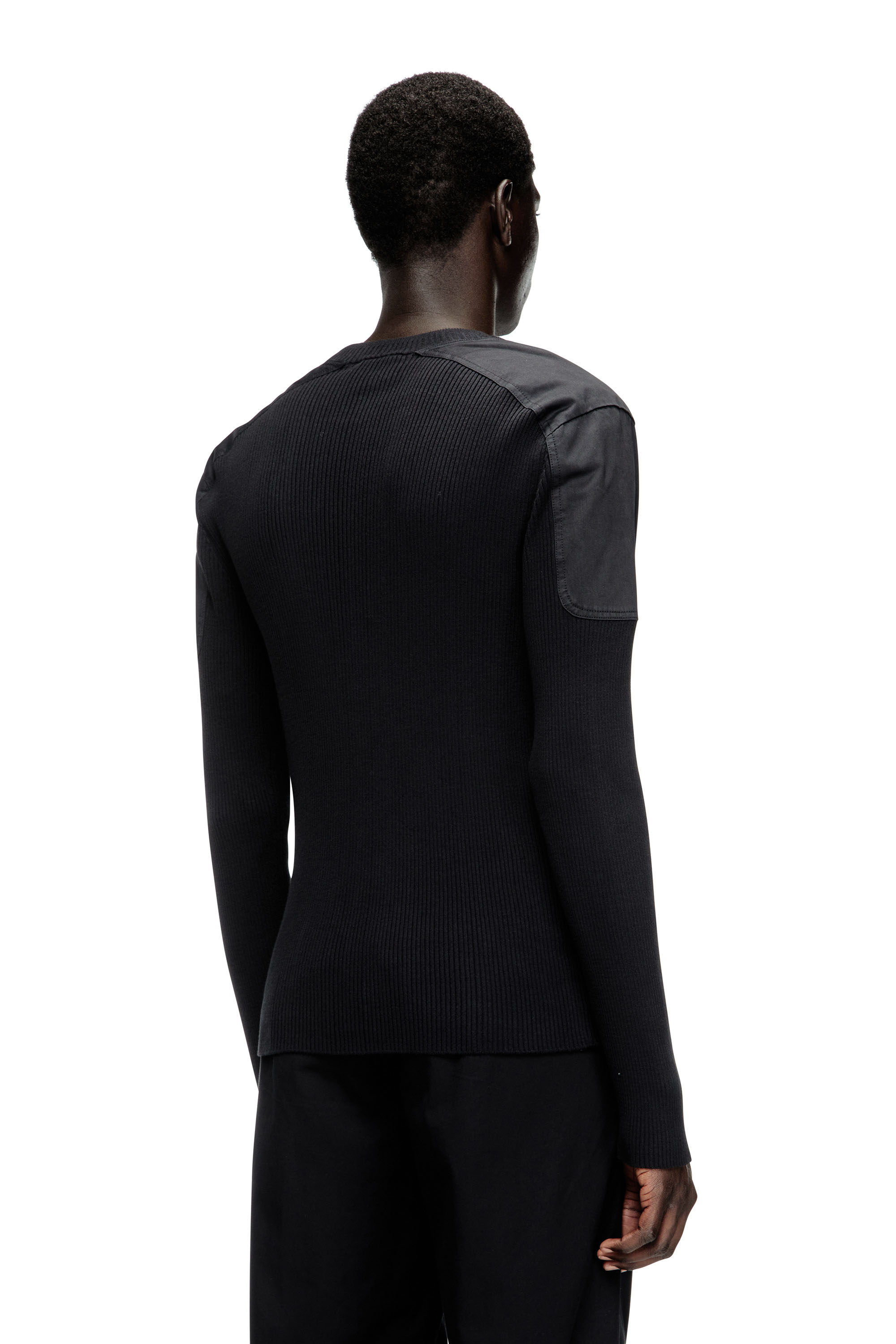 Diesel - K-MARTIN, Maglia a coste con pannelli sulle spalle Uomo in ToBeDefined - 4