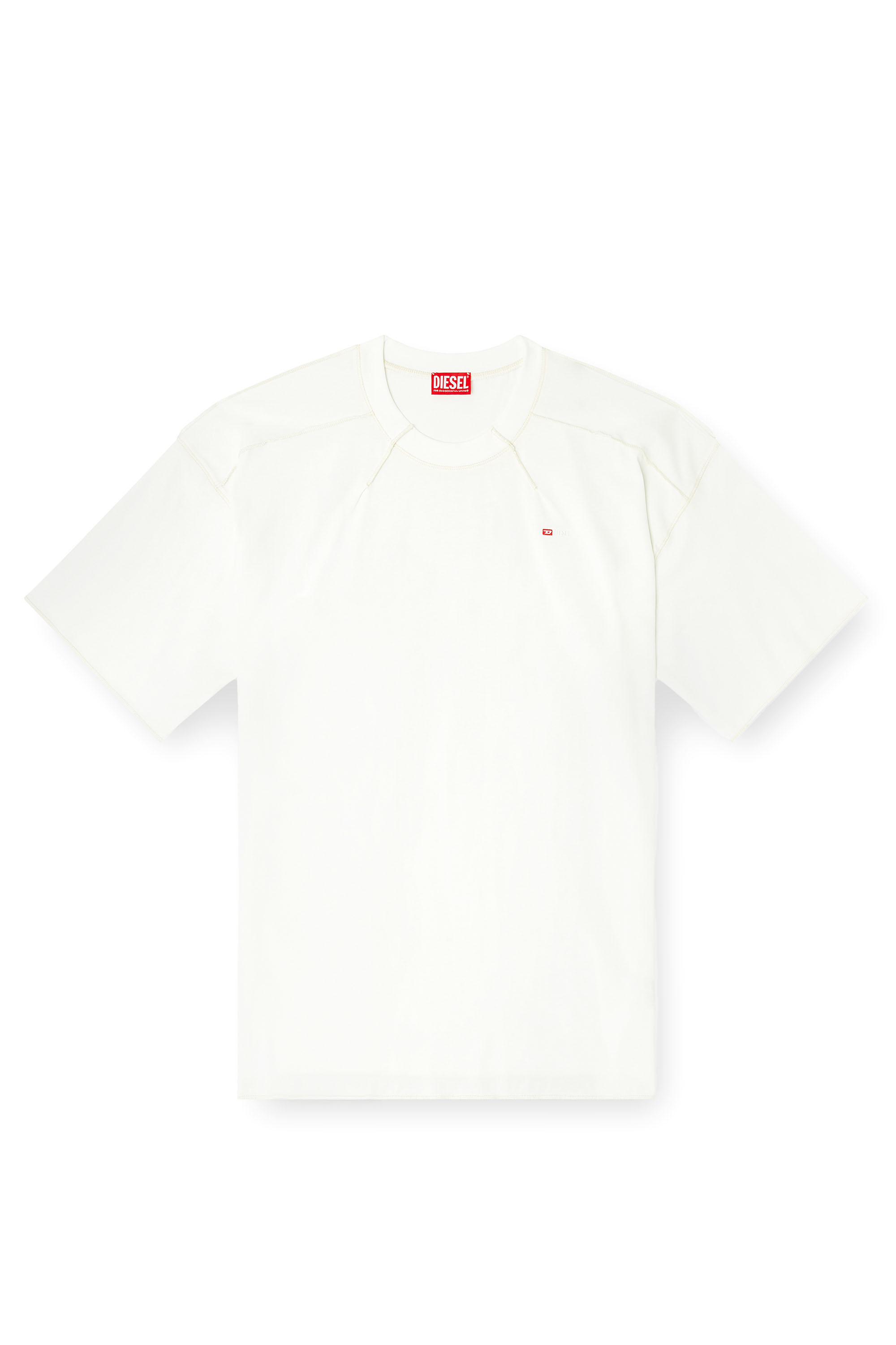 Diesel - T-CRAHOR-BOXT-T1, Man's Cotton T-shirt with micro embroidery in White - 2