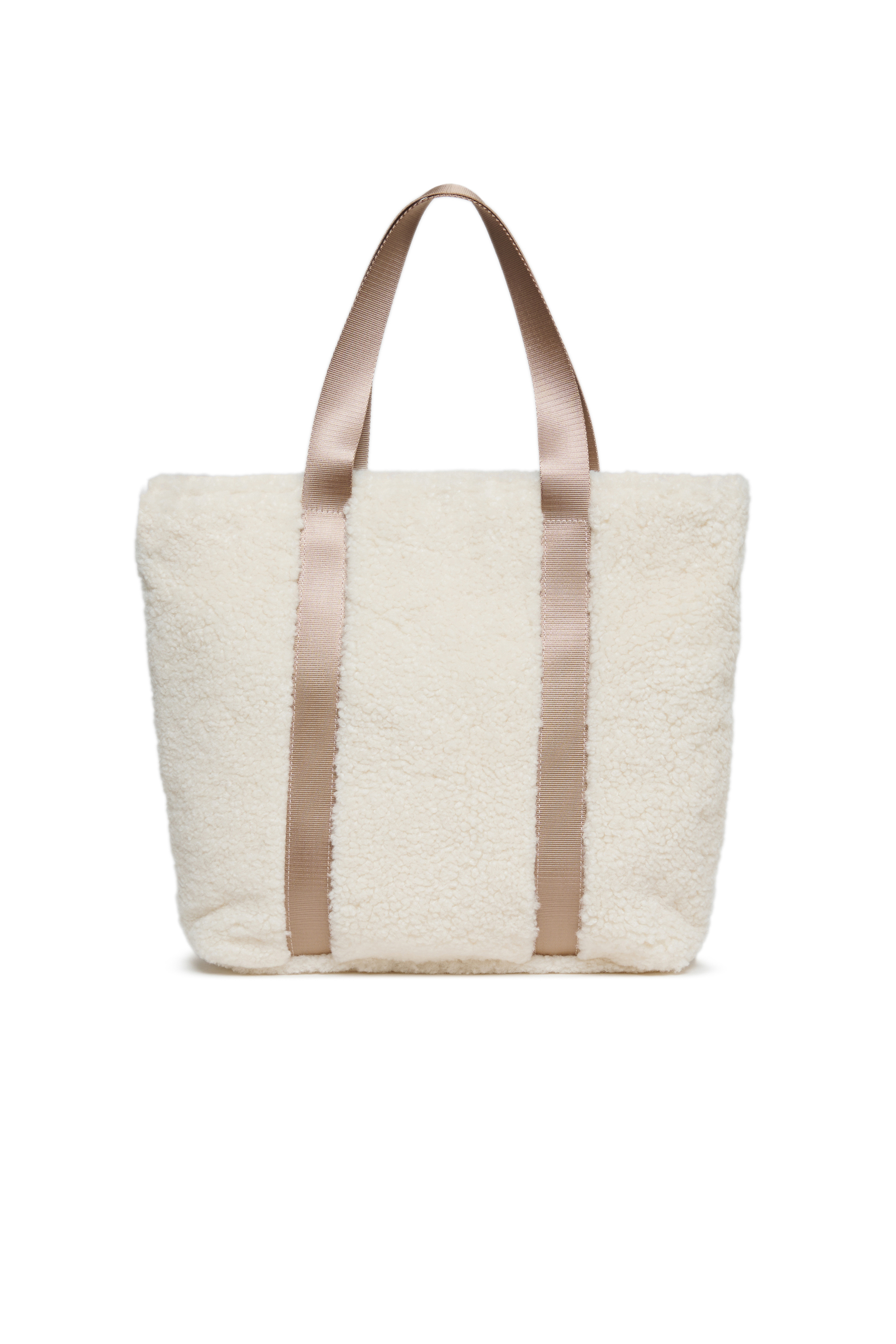 Diesel - WIXA, WIXA - Borsa tote in teddy fleece Donna in Bianco - 2